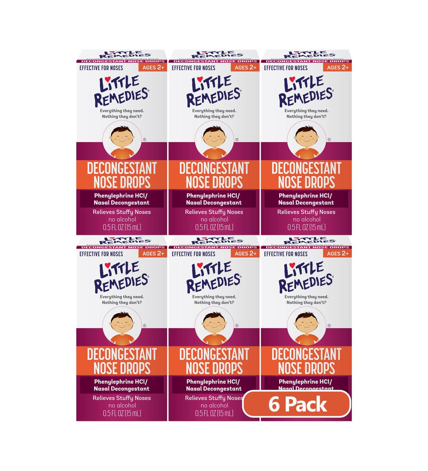 Little Remedies Nasal Decongestant Drops 0.5 oz - Pack of 6 - Buy Online on GoSupps.com