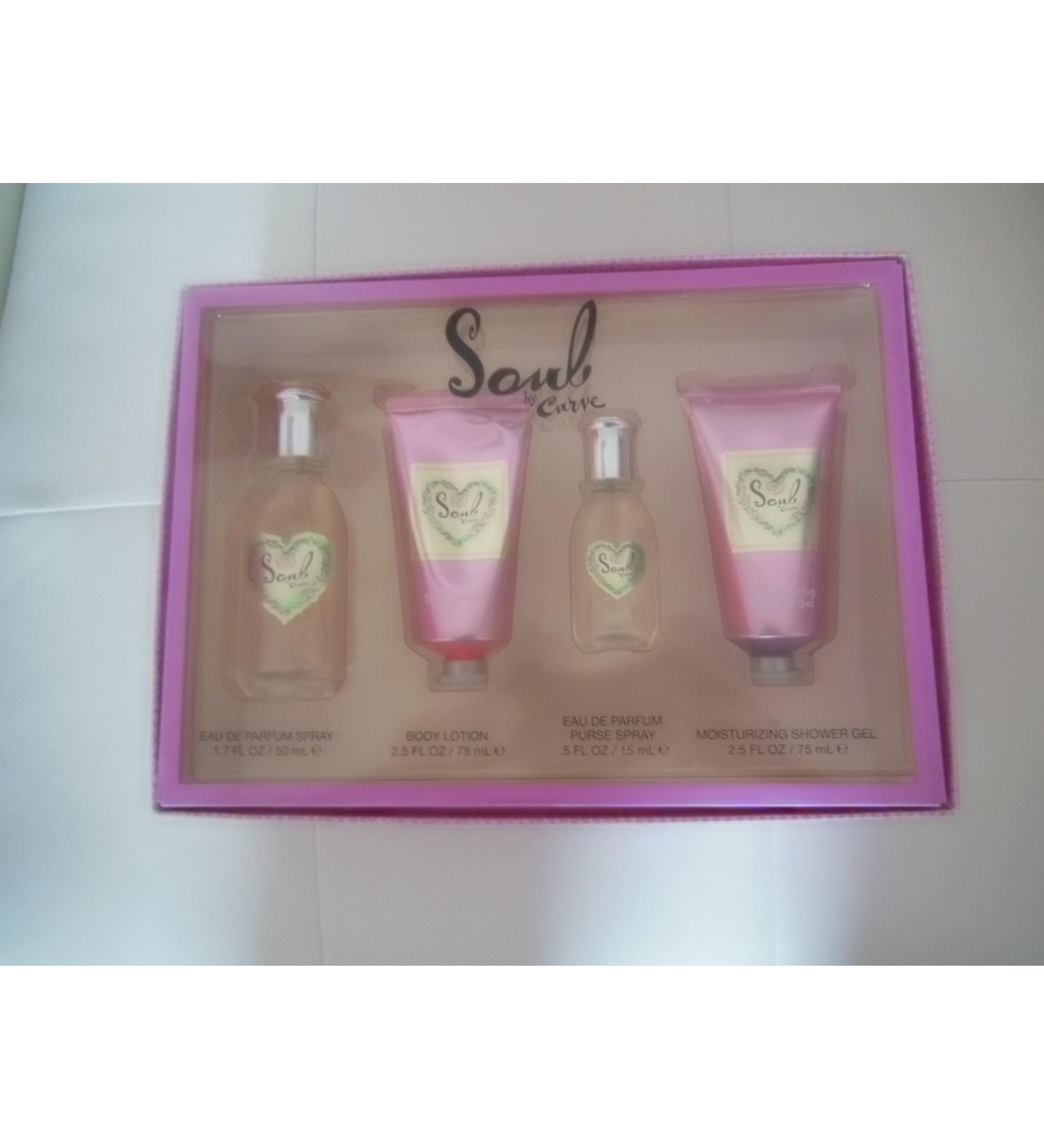 Soul by Curve 4 Piece Set (Edp 1.7 oz Edp 0.5 oz Body Lotion 2.5 oz & Shower Gel 2.5 oz) - Buy Online on GoSupps.com
