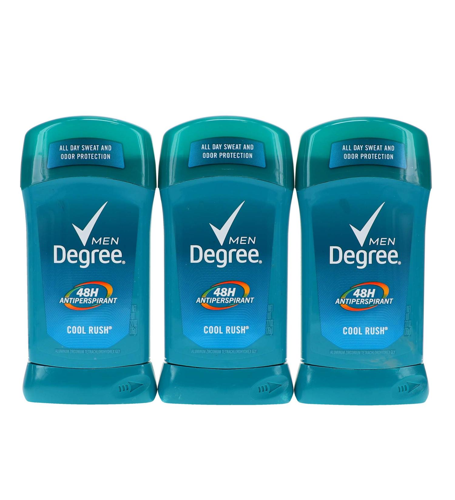 Degree Men's Cool Rush Deodorant 2.7 oz (3 Pack) - Packaging may vary - Buy Online on GoSupps.com