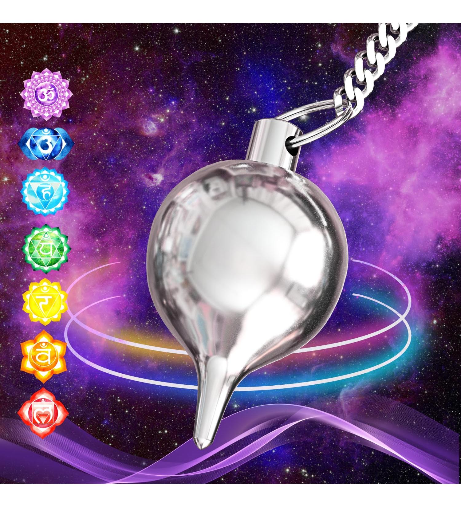 Radiesthesia Water Drop Pendulum - Esoteric Oracle Tool for Geobiology & Mood Enhancement - Silver 30g - Buy Online on GoSupps.com