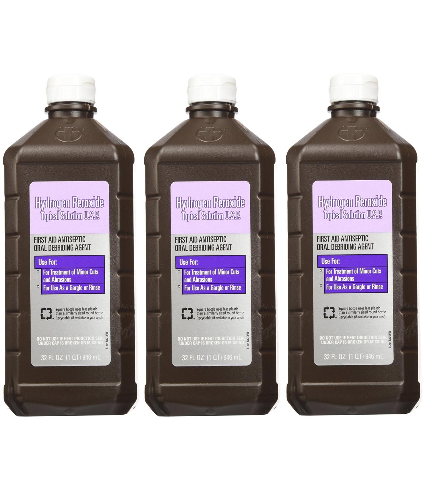 Hydrogen Peroxide Topical Solution 32 Ounce (3 Pack)