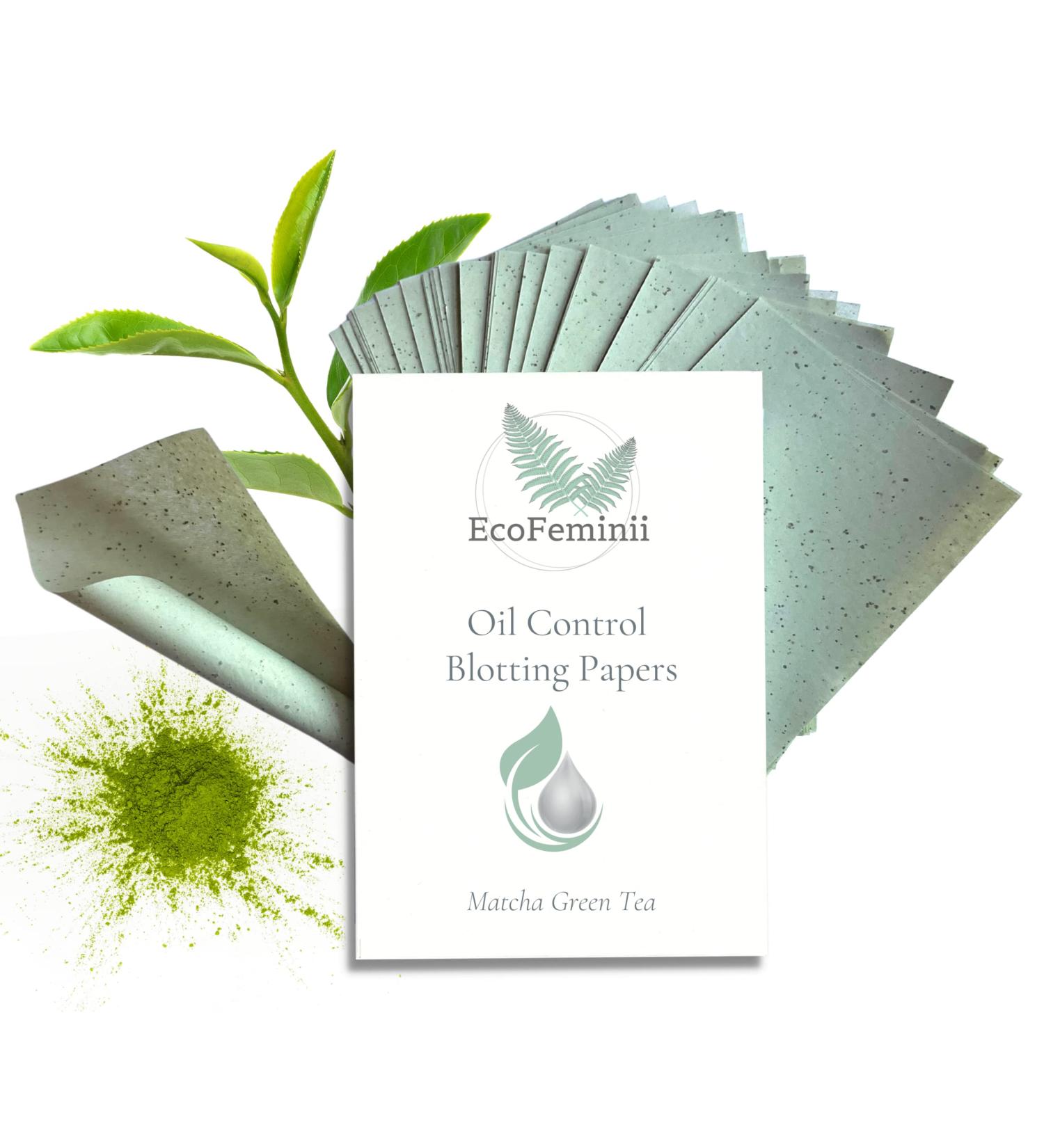 EcoFeminii Green Tea Oil Control Blotting Sheets-100 pcs Natural Papers for Clear Clean & Matte Skin-Removal of Facial Oil & Sebum (Medium (6cm x 9cm)) - Buy Online on GoSupps.com