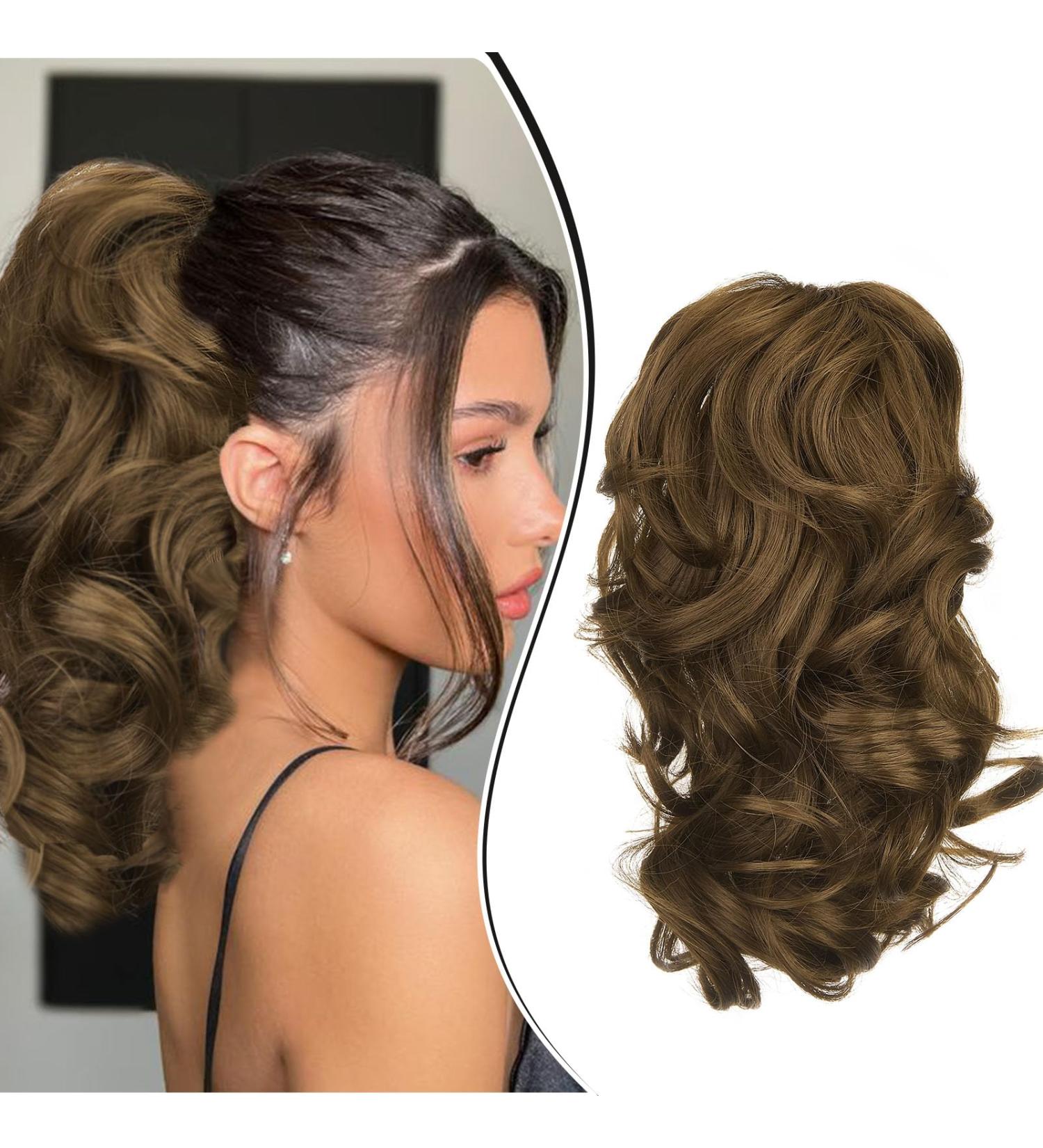 Dcbaboo Short Ponytail Extension Curly 12inch Claw Clip in Ponytail Hair Extensions Long Wavy Synthetic Pony tails Natural Wave One Piece Hairpiece Fake Ponytail for Women Ash Brown 12 inch 110g Ash Brown - Buy Online on GoSupps.com