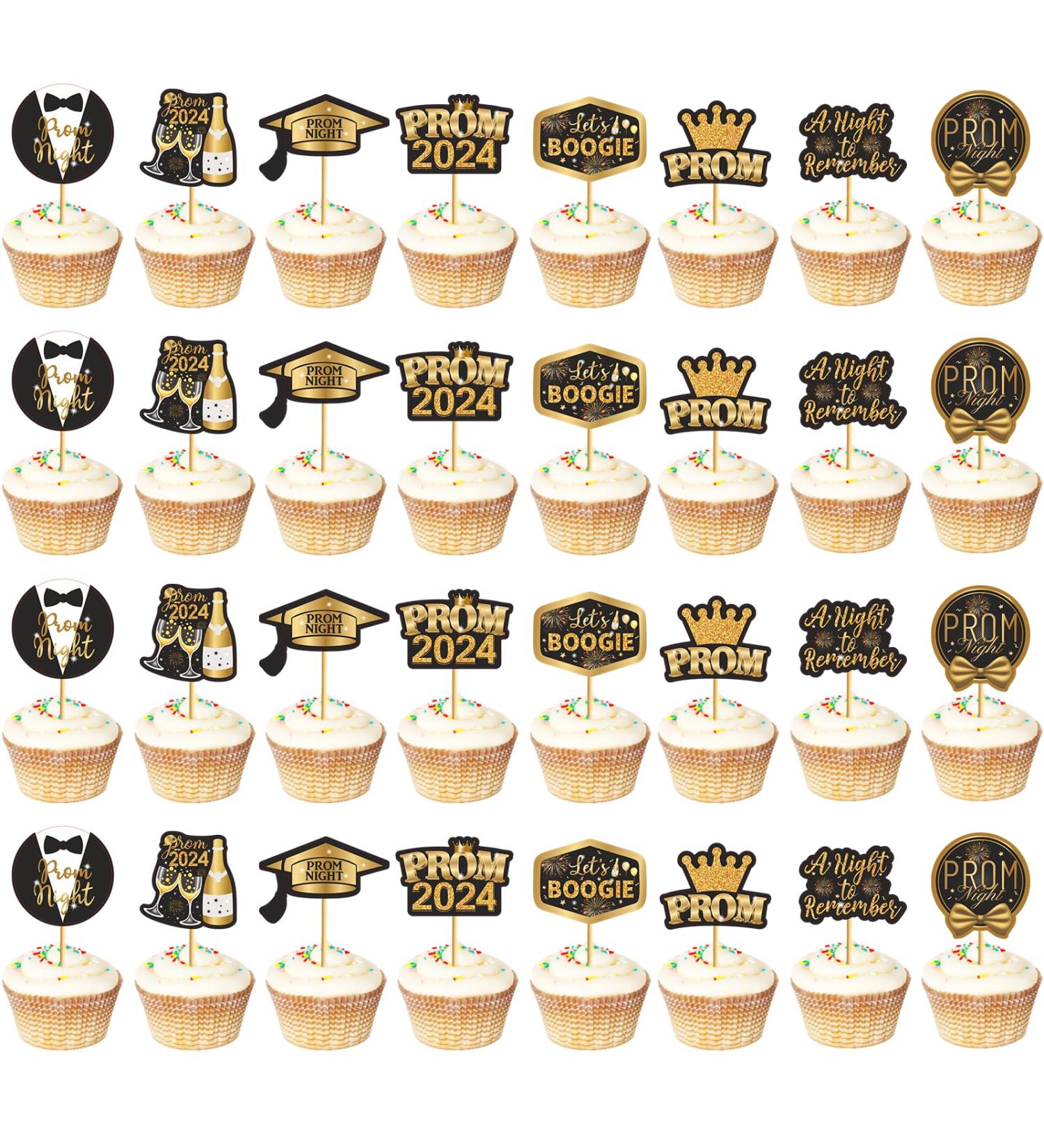 24pcs Prom Cupcake Topper Prom Decorations for Party 2023 Prom Graduation Cupcake Topper 2023 Graduation Decorations Class of 2023 College Graduation Decorations Prom Party Decorations 2023 - Buy Online on GoSupps.com