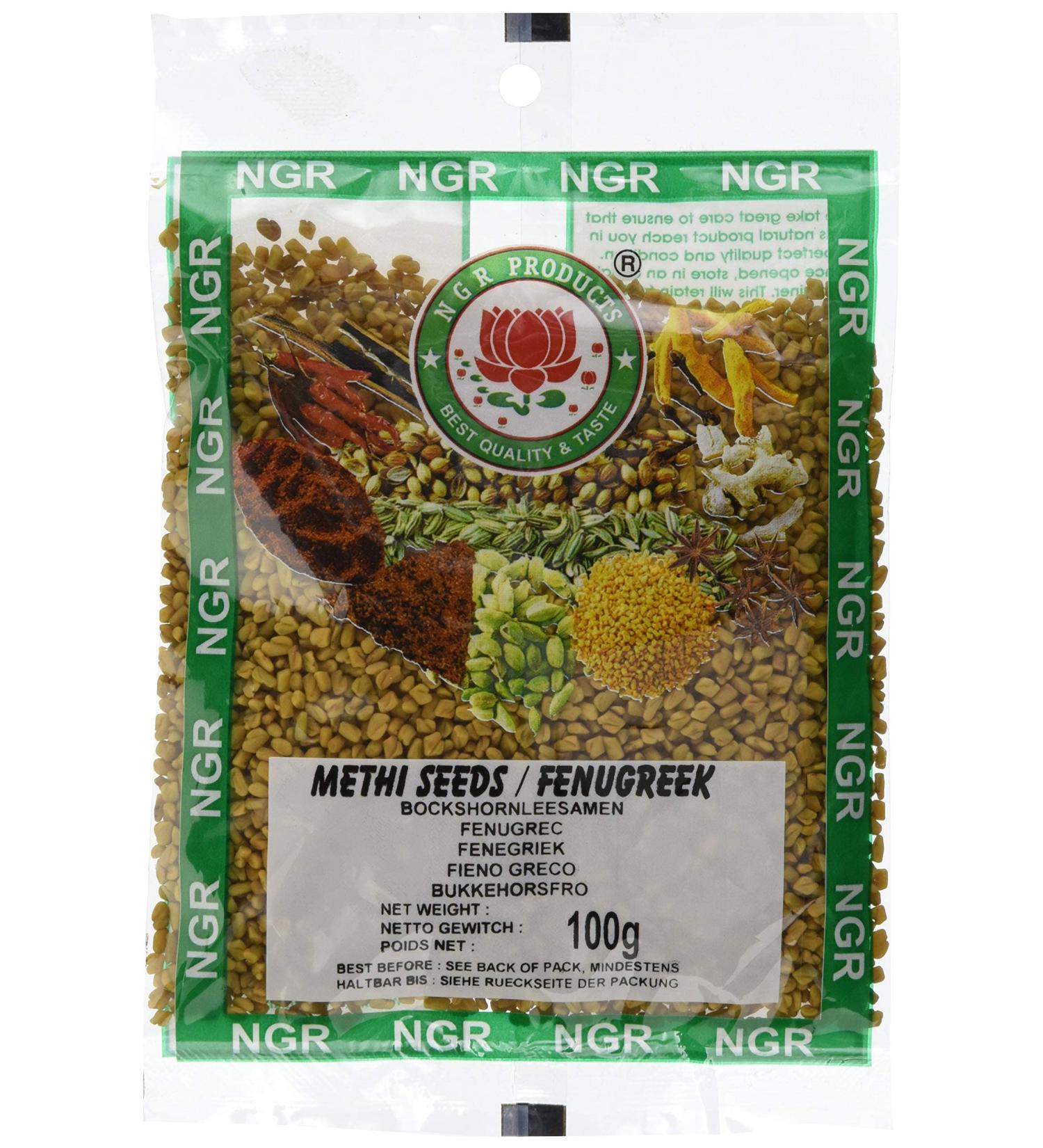 Ngr Fenugreek Seeds (Methi Seeds) 100g - Premium Quality International Shipping - Buy Online on GoSupps.com