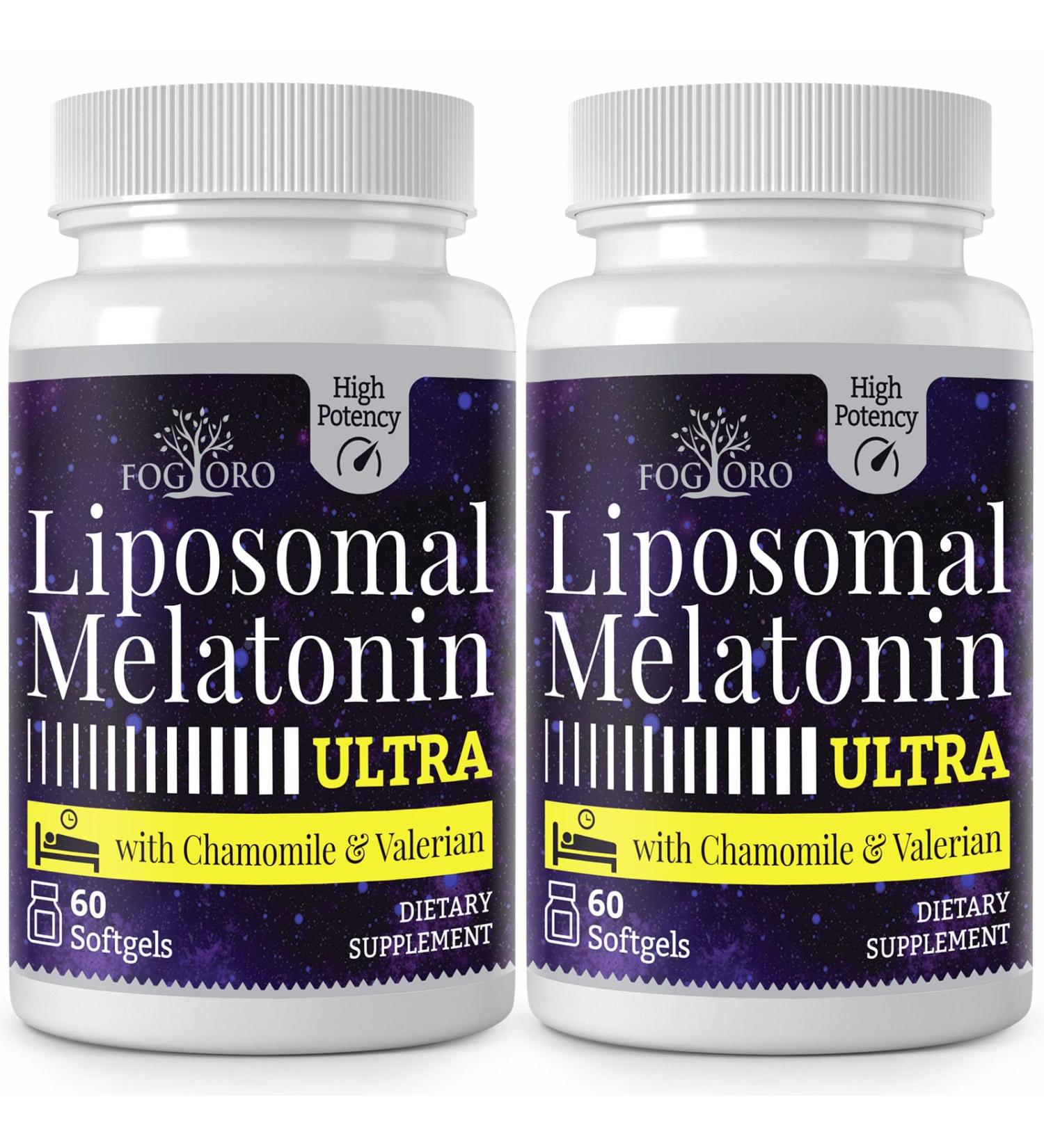 Fogoro Melatonin 60mg-Fall Asleep Faster Stay Asleep Longer High Dose 60 Count(pack of 2) 60 Count (Pack of 2) - Buy Online on GoSupps.com