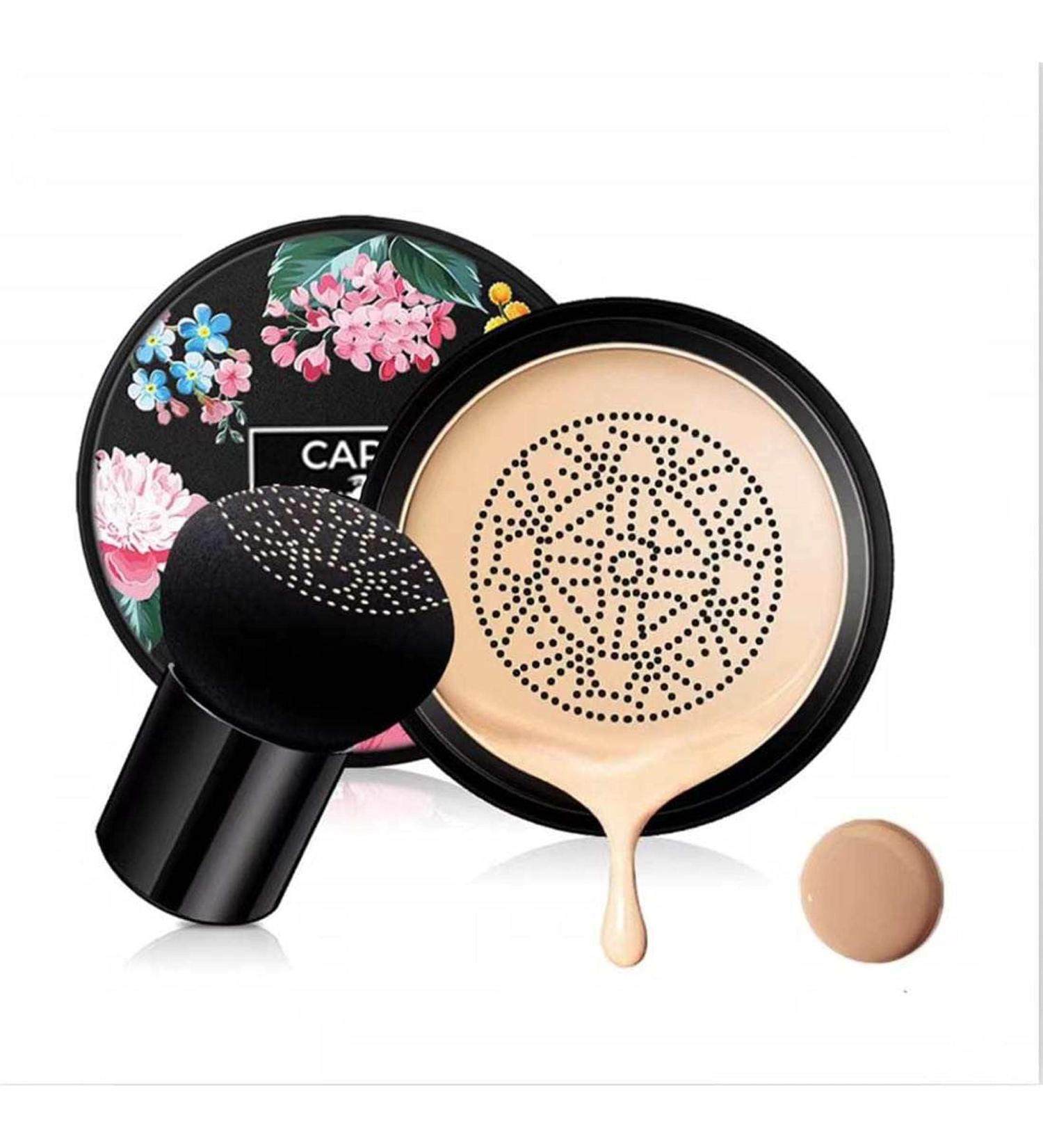 Mushroom Head Air Cushion CC Cream BB Cream Moisturizing Concealer Moisturizing BB Cream Makeup Base Long Lasting Nude Makeup with Mushroom Makeup Sponge Base Primer (Natural) - Buy Online on GoSupps.com