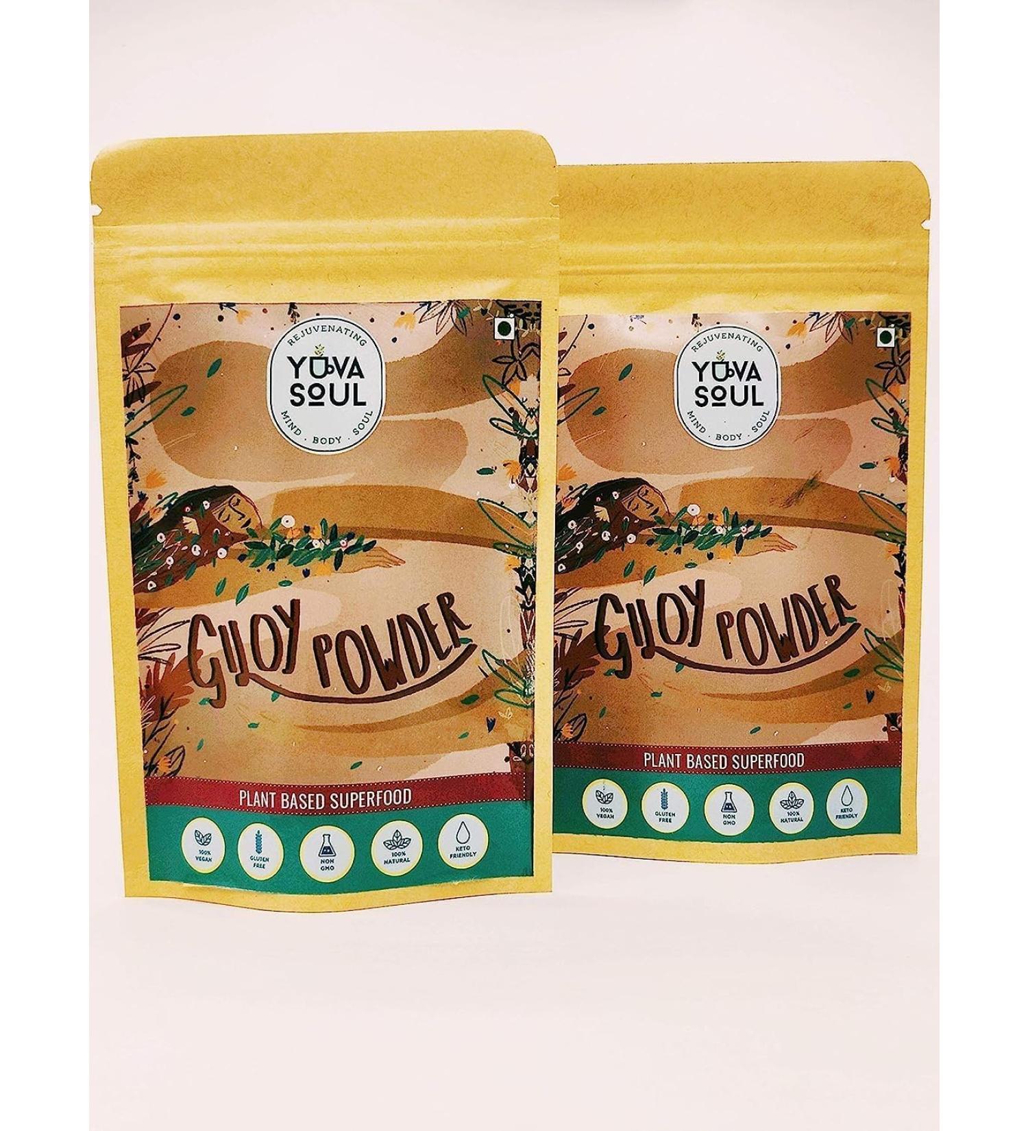 TARIBA Natural Giloy Powder Giloy/Guduchi/Gulvel Stem Powder (Pack of 2). - Buy Online on GoSupps.com