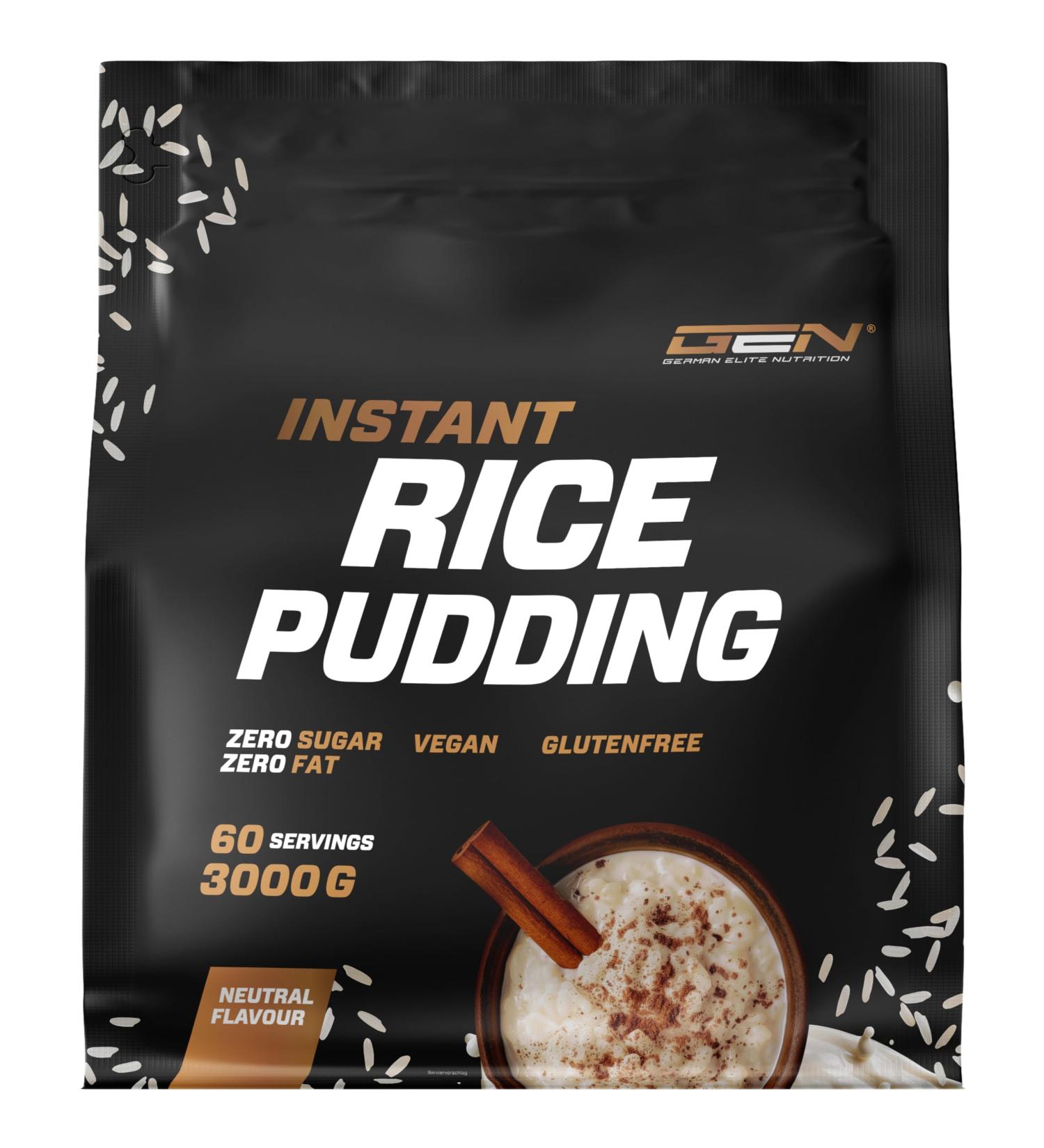 Rice Pudding Neutral 3kg - Vegan Instant Rice Flan for Breakfast & Pre-Workout Snack - High Quality Energy Source 100% Rice - - Buy Online on GoSupps.com