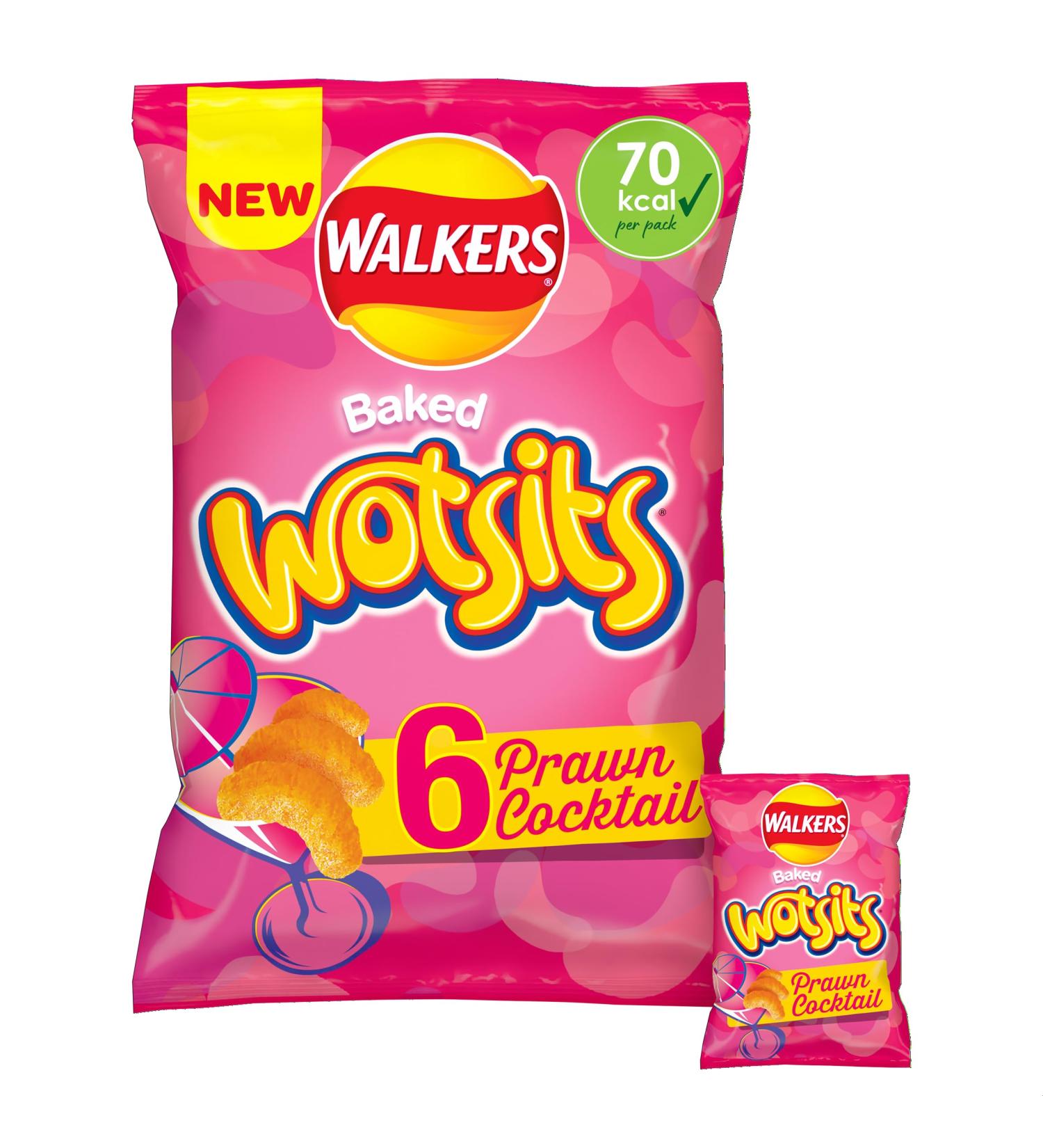 Walkers Wotsits Prawn Cocktail Snacks Crisps 6X13.5g - Buy Online on GoSupps.com