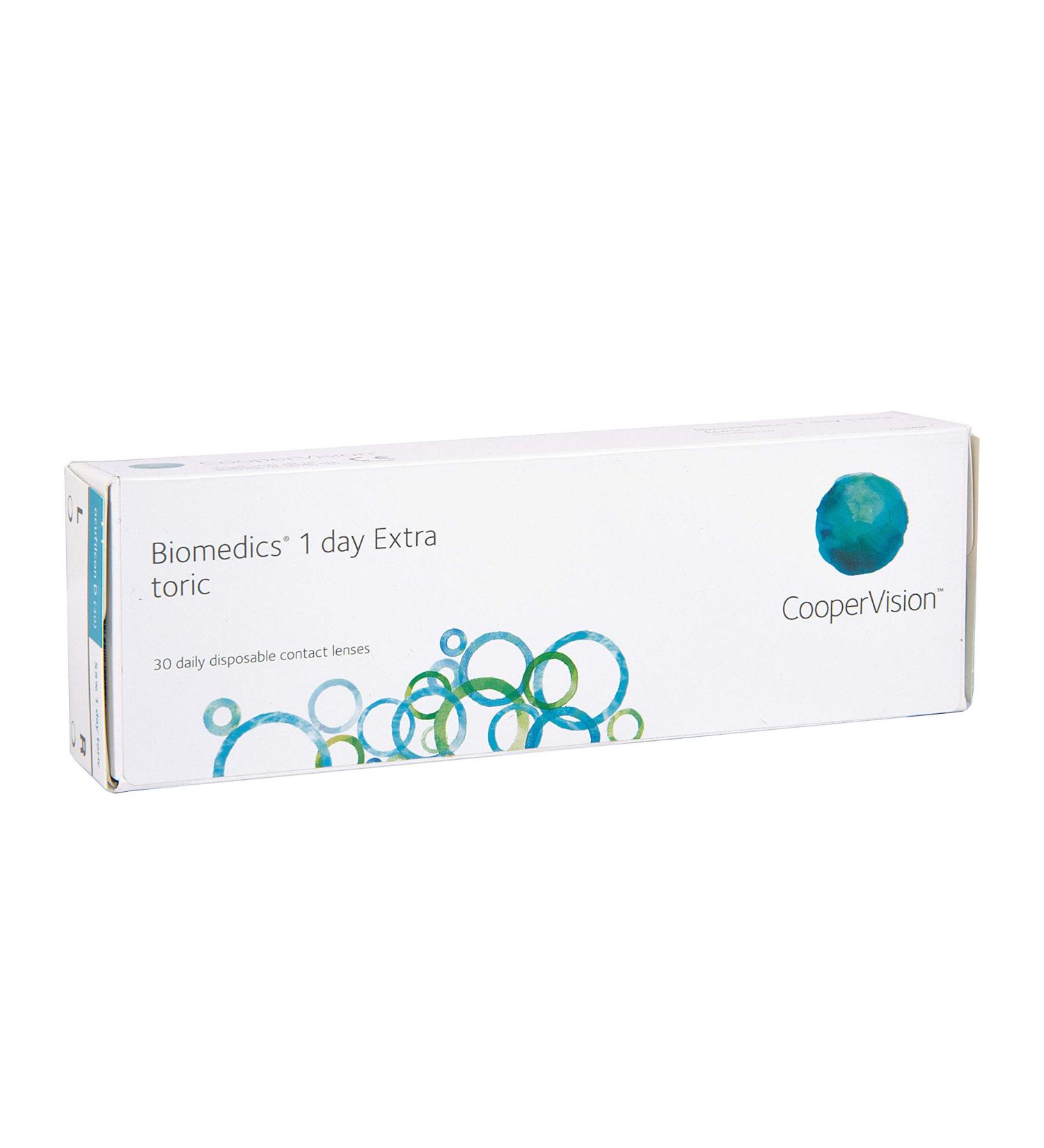 Biomedics 1Day Extra toric daily soft lenses 30 pieces/BC 8.7 mm/DIA 14.5 mm/CYL -1.75 / AXIS 20 / -0.25 diopters