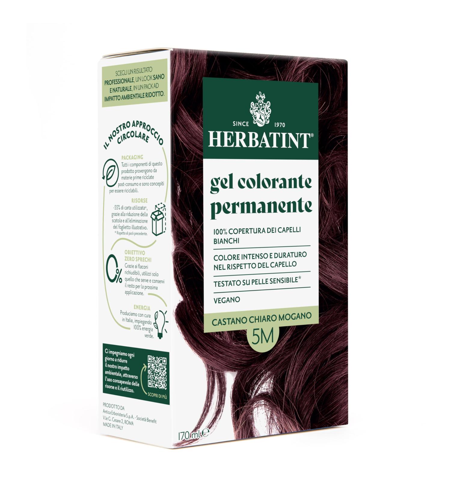  Herbatint Herbatint Permanent Hair Colour Gel 5M Light Mahogany Brown - 170ml | Ammonia-Free 100% White Hair Coverage | for Sensitive Skin with 8 Organic Natural Extracts - Buy Online on GoSupps.com