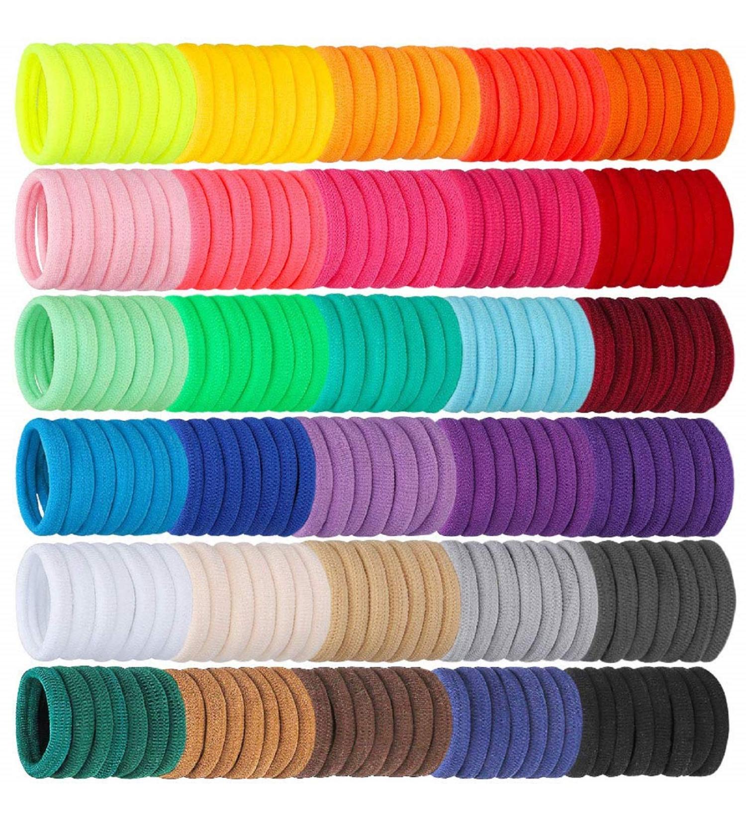Isbasa 300pcs Baby Hair Ties | Soft Elastic Bands for Toddlers & Infants | Small Rubber Bands for Kids - 30 Colors - Buy Online on GoSupps.com