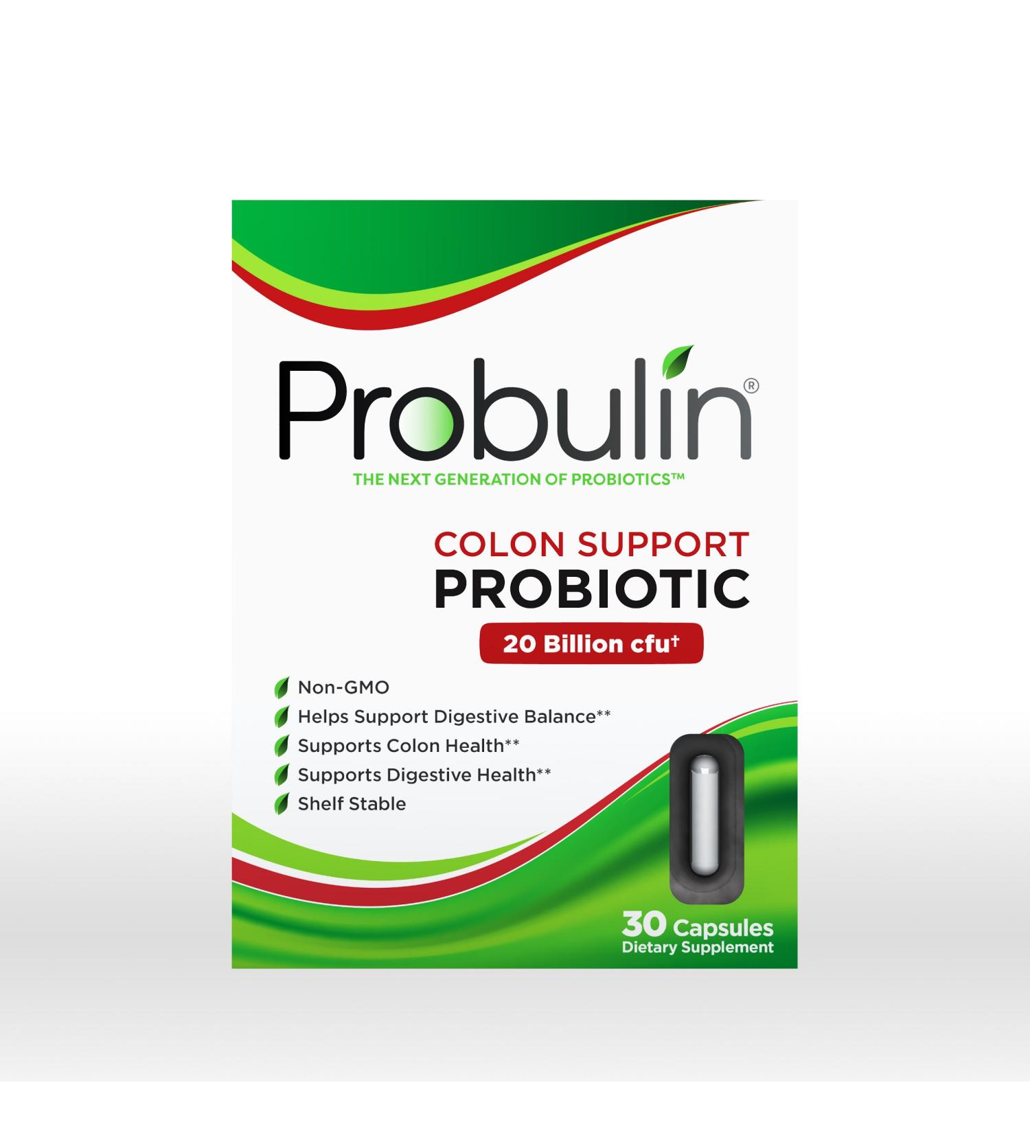 Probulin Colon Support Probiotic - 30 Vegan Capsules for Digestive Health - Buy Online on GoSupps.com