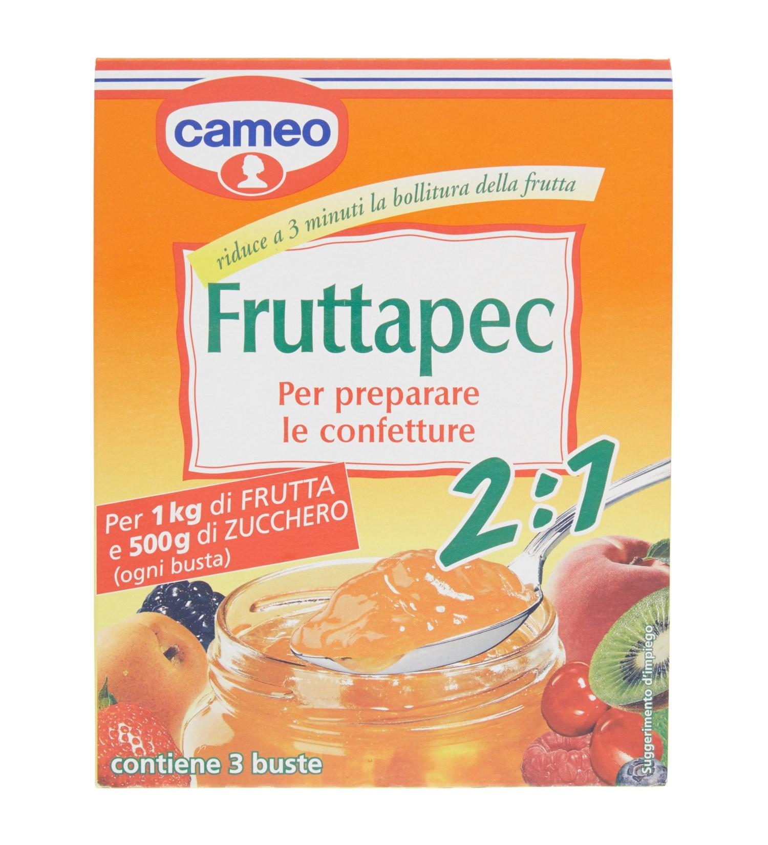 3 x Cameo Fruttapec Gusto Equilibrato prepared for homemade jam 75 g (contains 3 bags of 25 g) - Buy Online on GoSupps.com