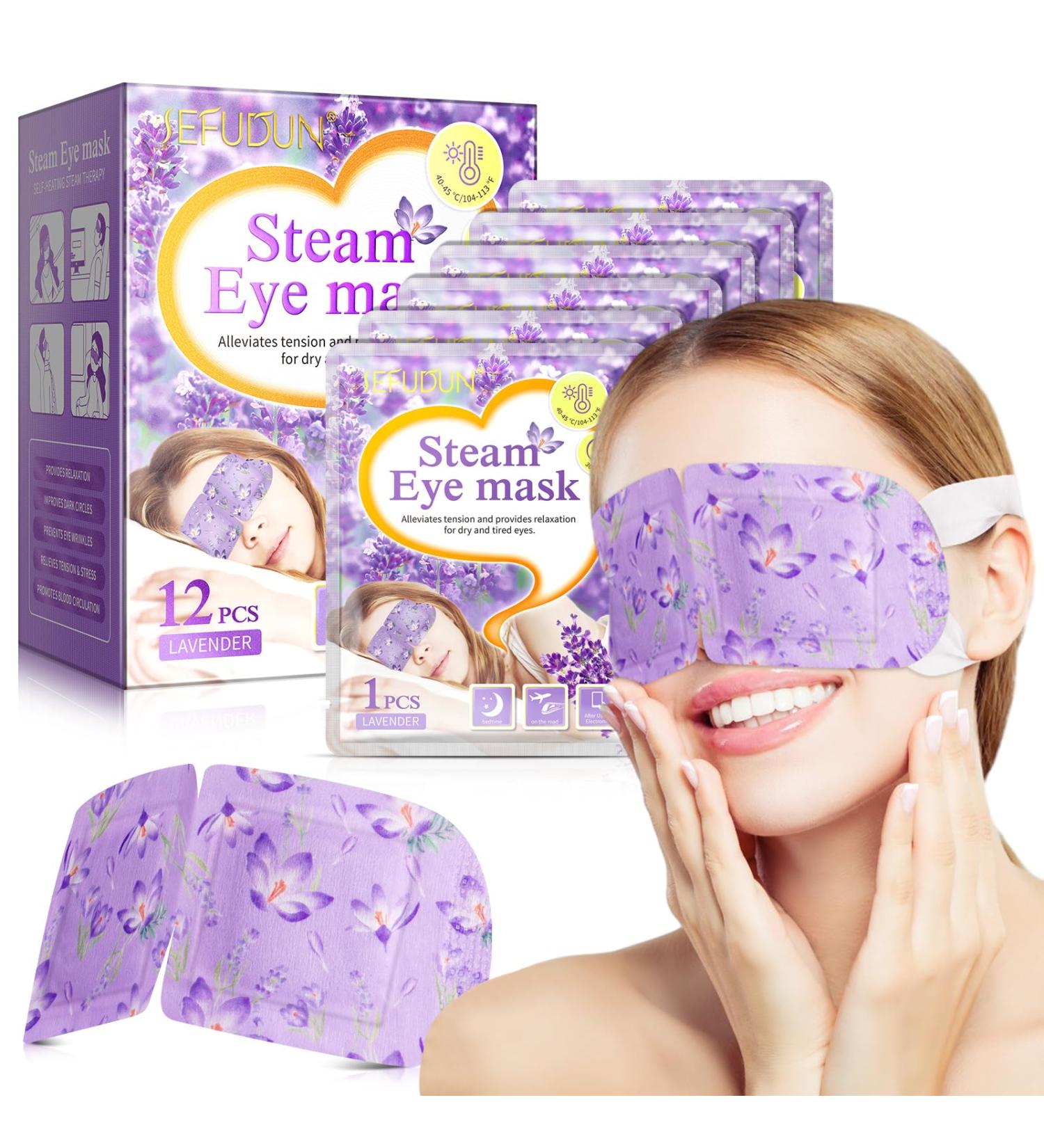 Eye Mask with Natural Marine Collagen & Hyaluronic Acid - Anti-Aging Eye Pads for Swollen Eyes Reduce Folds & Dark Circles (Lavender) - Buy Online on GoSupps.com