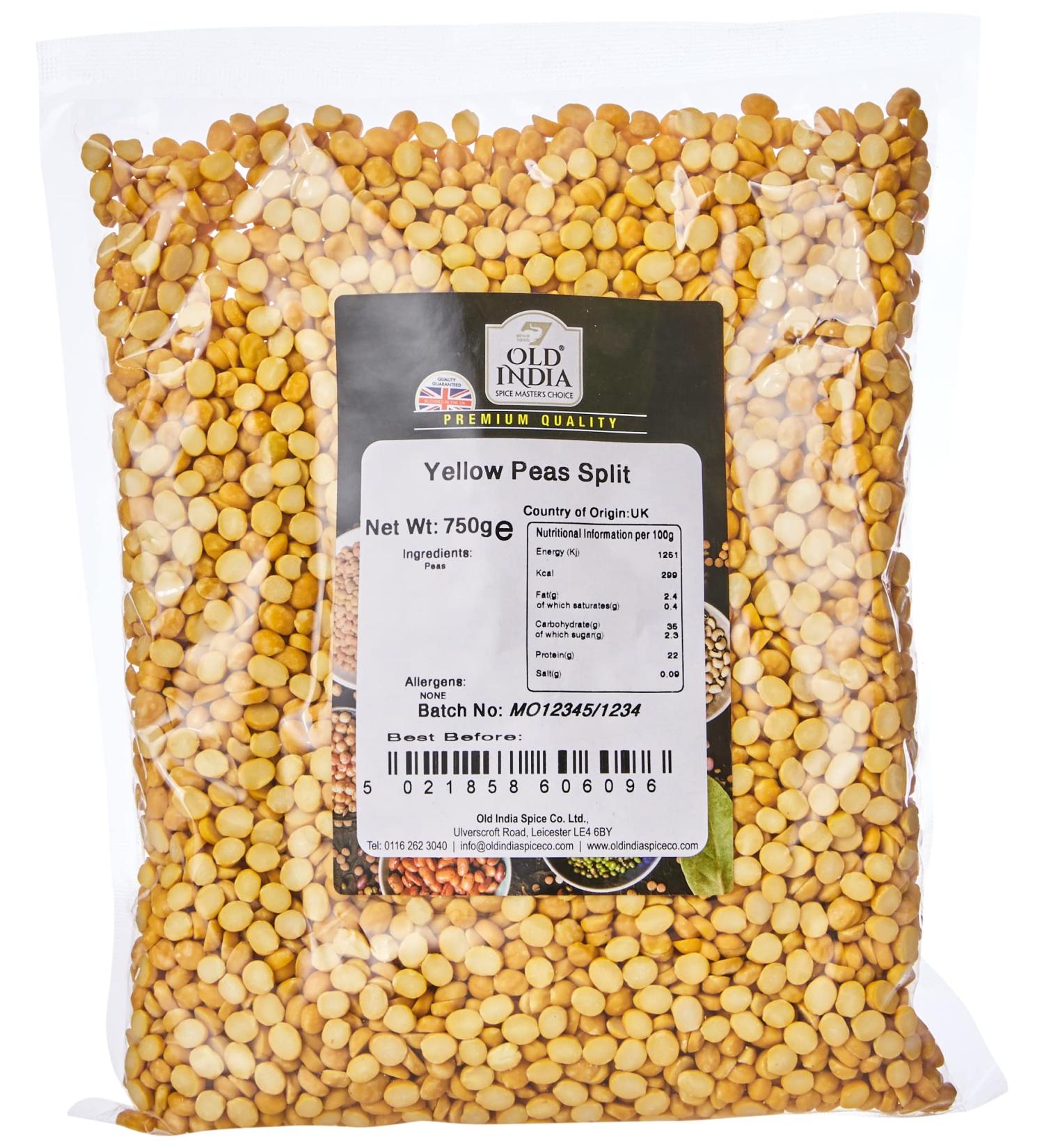 Old India Yellow Split Peas 750g - High Quality and Nutritious Legume - Buy Online on GoSupps.com