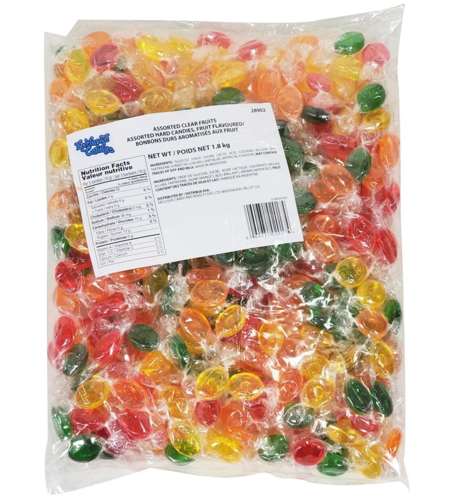 Assorted Clear Fruits Hard Candies 1.8kg