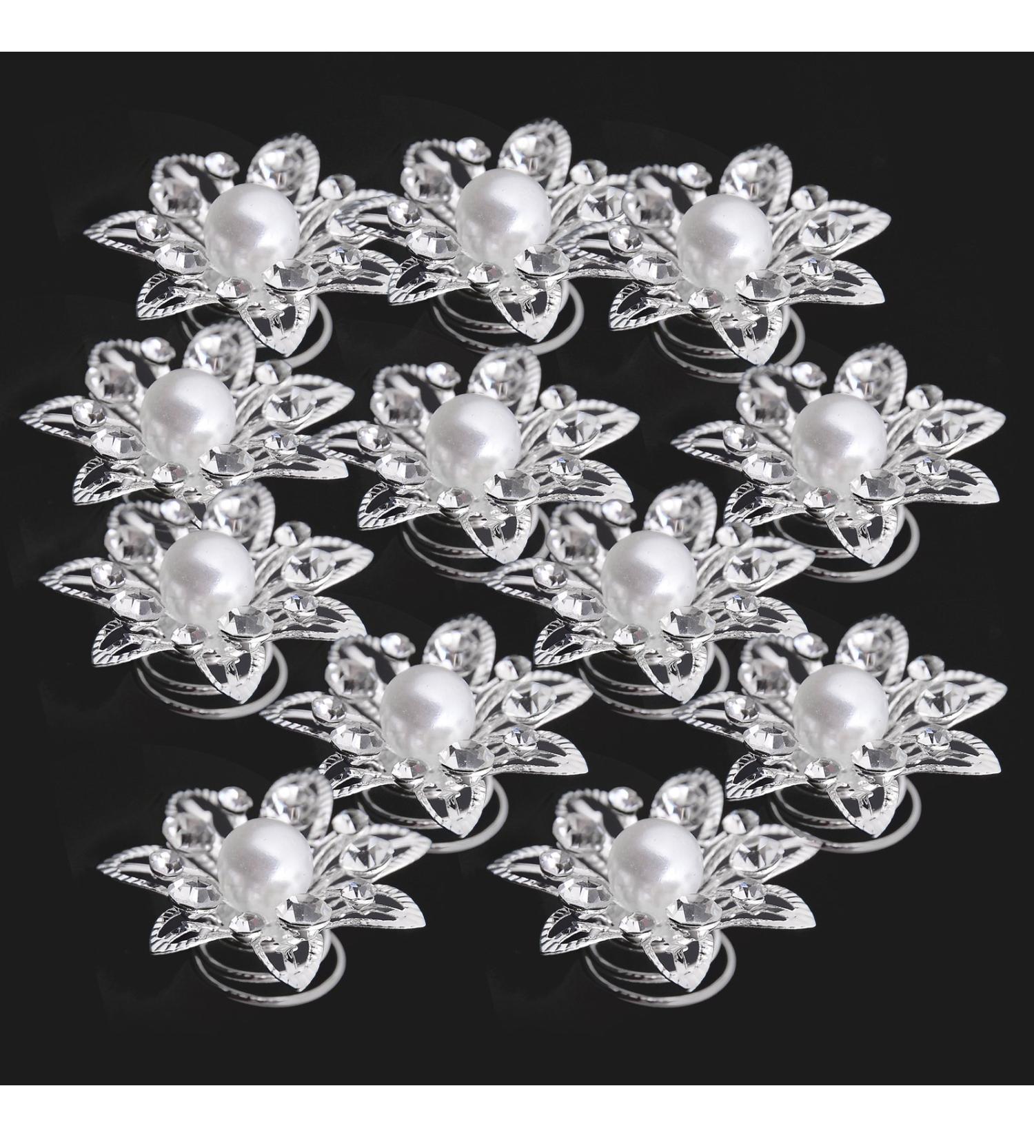 Imixlot Bridal Wedding Clear Crystal Swirl Hair Twists Coils Spirals Hair Pin Clip Accessories (pcak of 12) (#2) - Buy Online on GoSupps.com