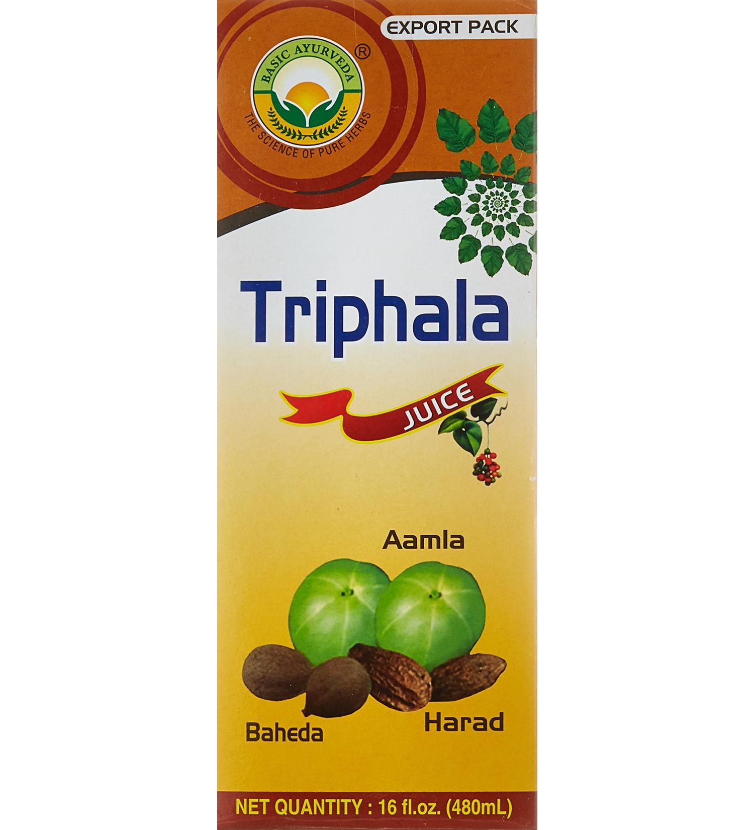 Basic Ayurveda Triphala Juice 16oz - 32 Fl Oz | Pack of 1 | Pure & Natural - Buy Online on GoSupps.com
