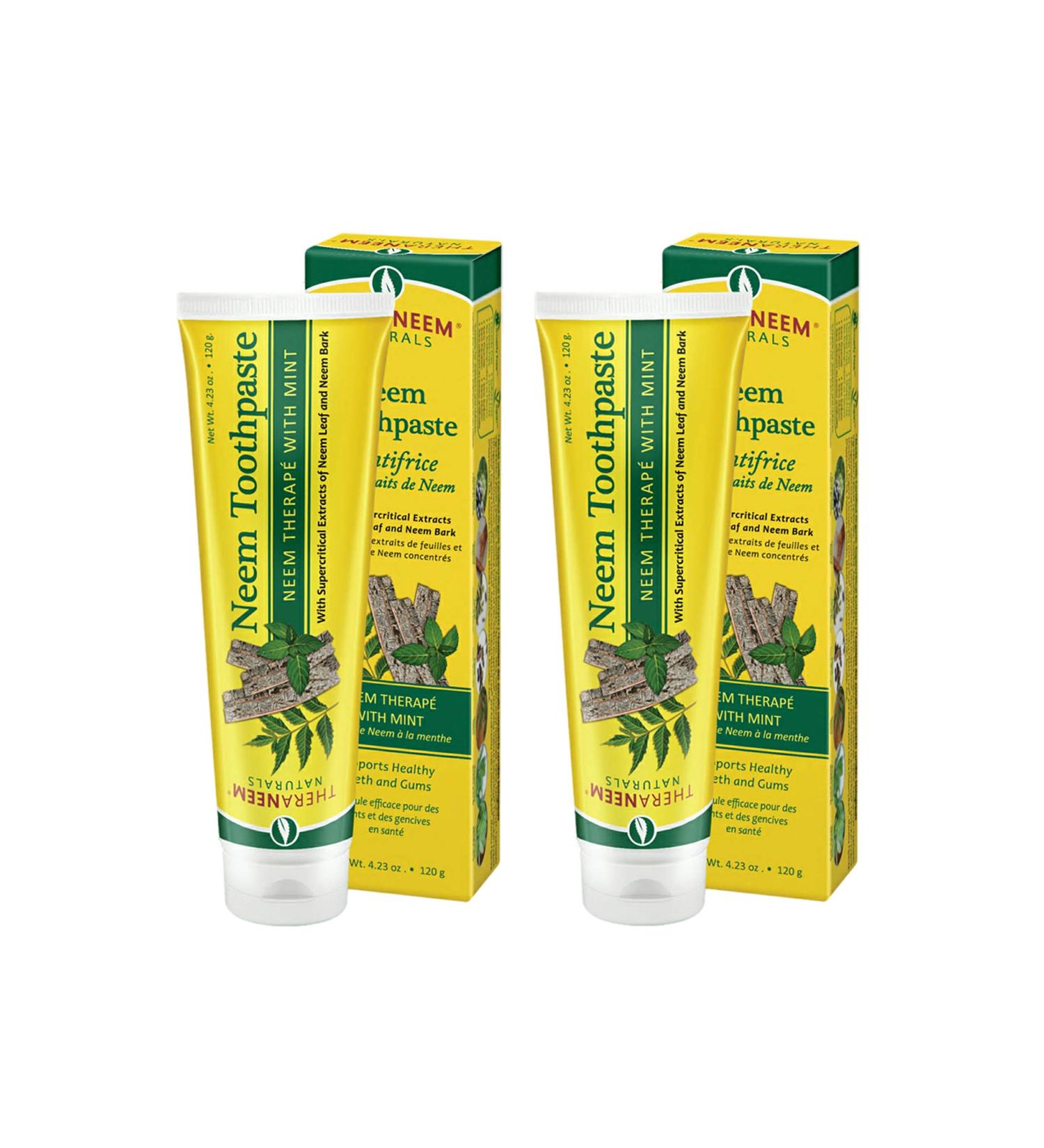 Organix South TheraNeem Naturals Neem Toothpaste with Mint - 4.23 oz | Natural Oral Care - Buy Online on GoSupps.com