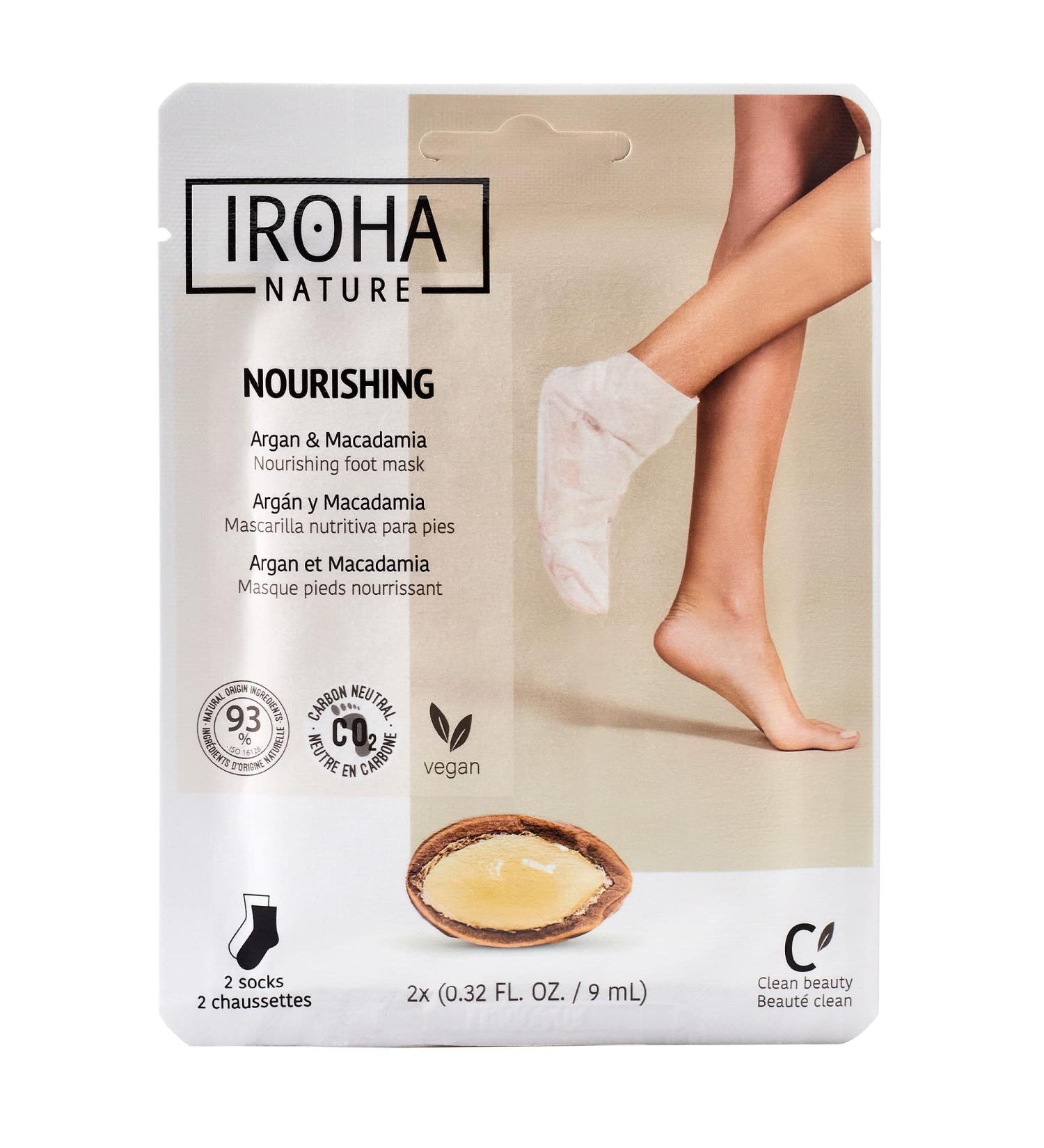 Iroha Foot Sock Mask - Nourishing Argan Socks (2 Pack) | Revitalize Your Feet | International Shipping - Buy Online on GoSupps.com