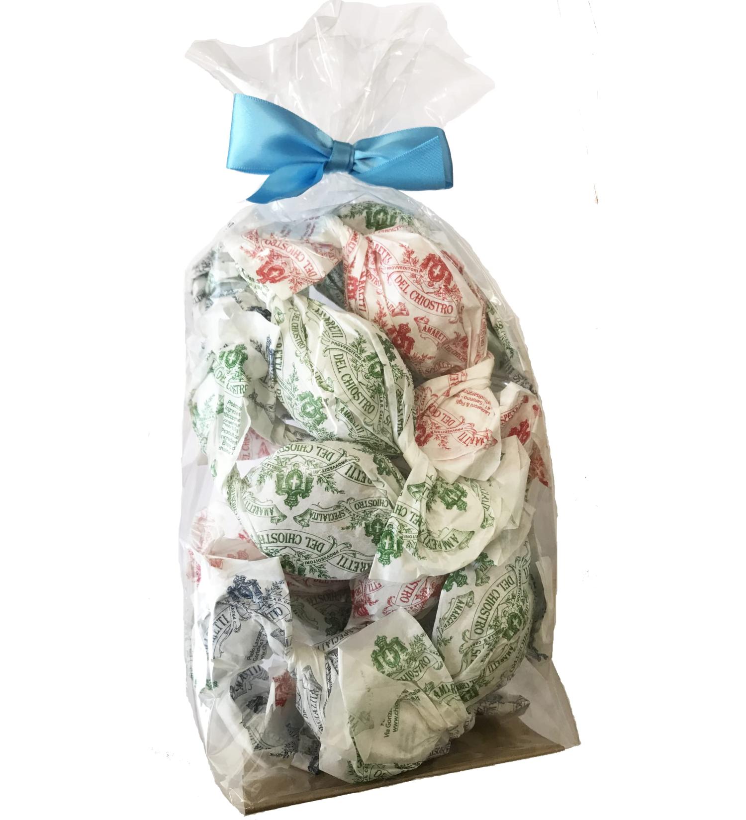 Amaretti del Chiostro Crunchy individually wrapped Italian Amaretti Biscuits in gift Bag 16 biscuits (approx 150g)