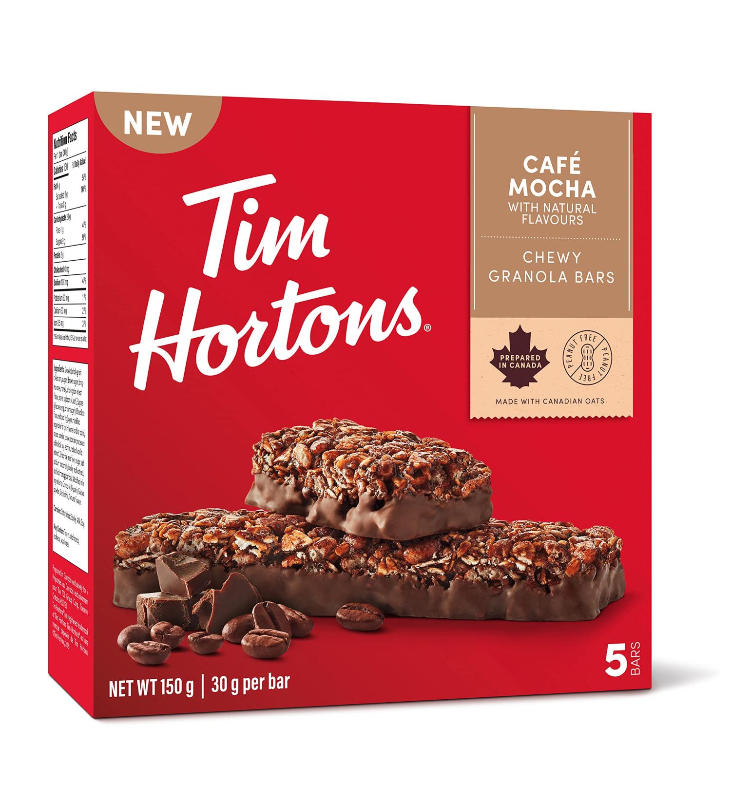 Tim Hortons Caf Mocha Granola Bars 150g/5.25 oz - Imported from Canada - Buy Online on GoSupps.com