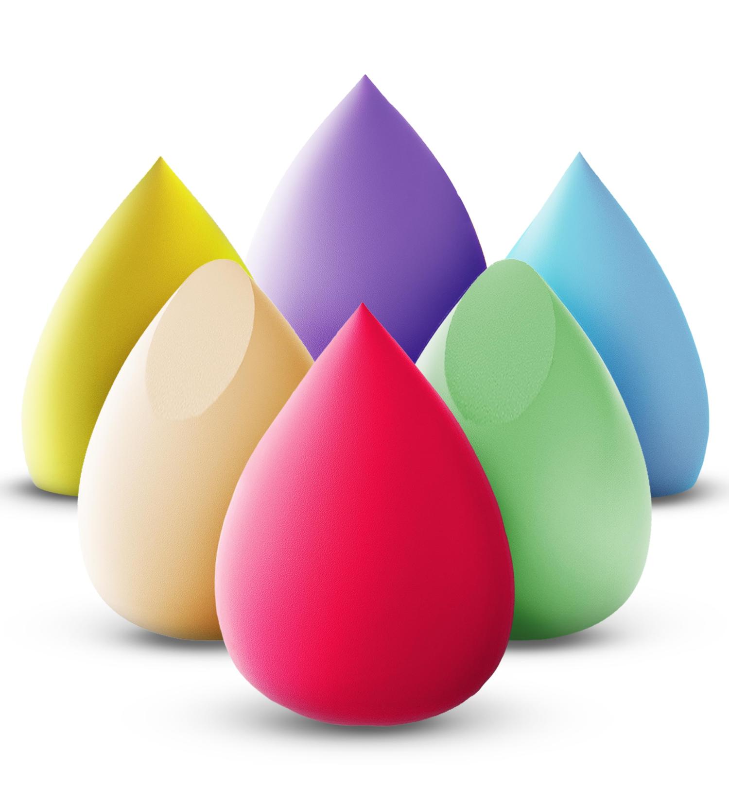 Buy Makeup Sponge Set - 6 Pcs Super Soft Blender Sponges for Flawless Liquid Cream & Powder Makeup - Latex-Free Multi-Colored Gift Set - Buy Online on GoSupps.com