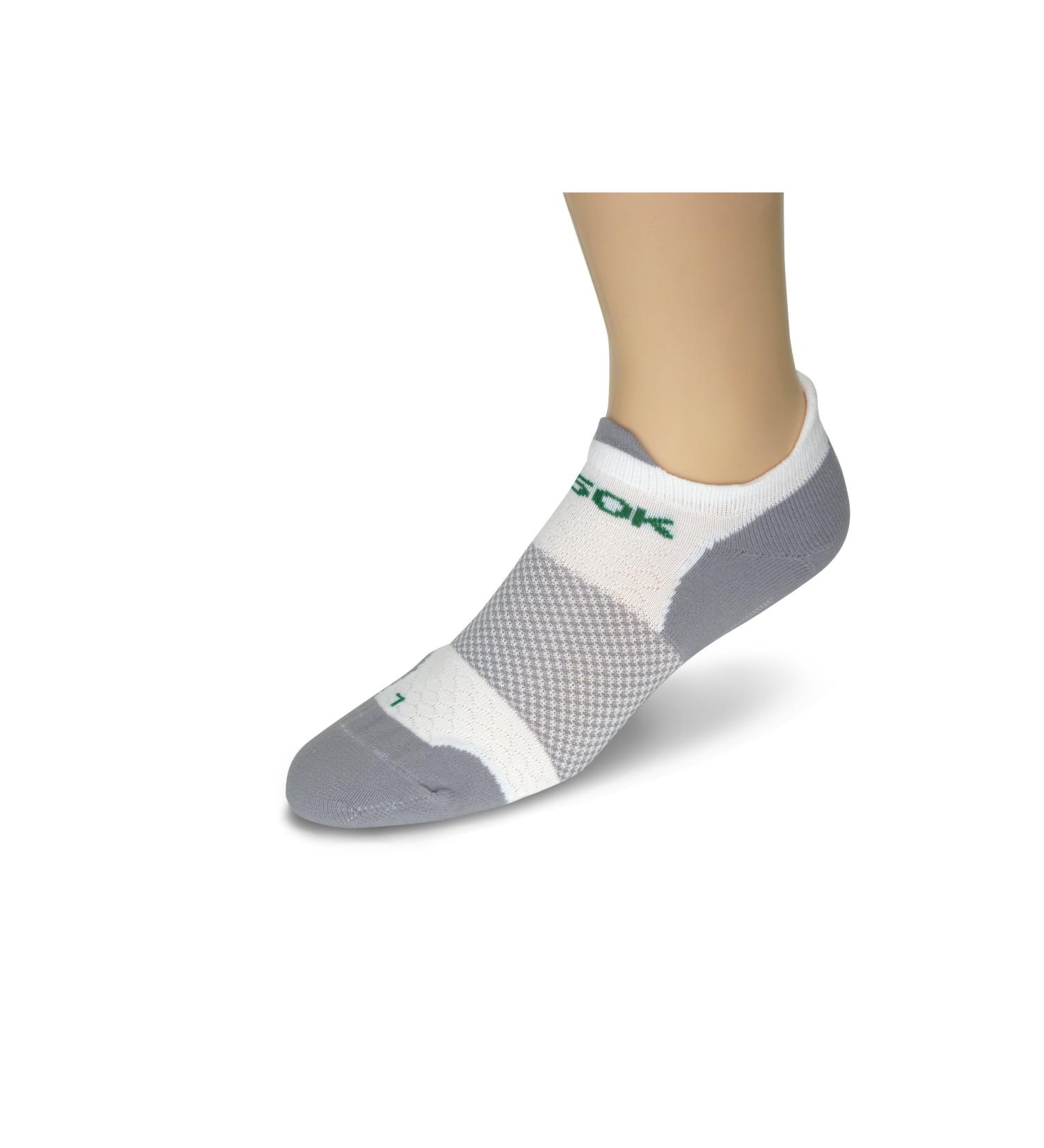 Fitsok F4 No Show Sock, 3-Pack Small White