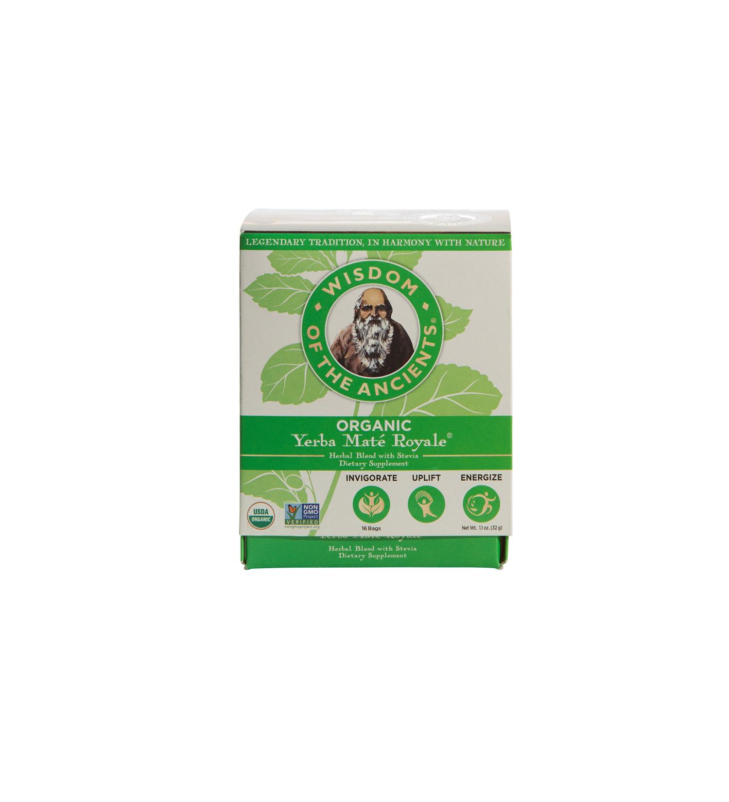 Buy Wisdom of the Ancients Organic Yerba Matأ© Tea Bags - Royale, 1.1 oz | Premium Herbal Tea - Buy Online on GoSupps.com
