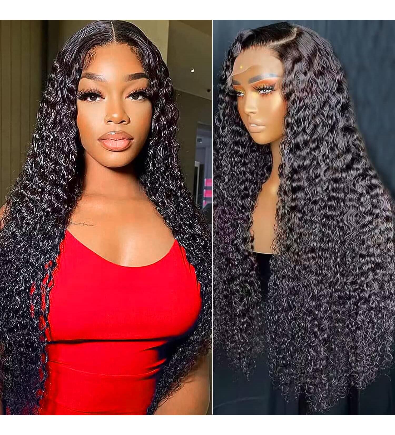 22 Inch Deep Wave Lace Front Wig | Pre Plucked 13x4 Brazilian Human Hair | 180 Density | Glueless for Black Women - Buy Online on GoSupps.com