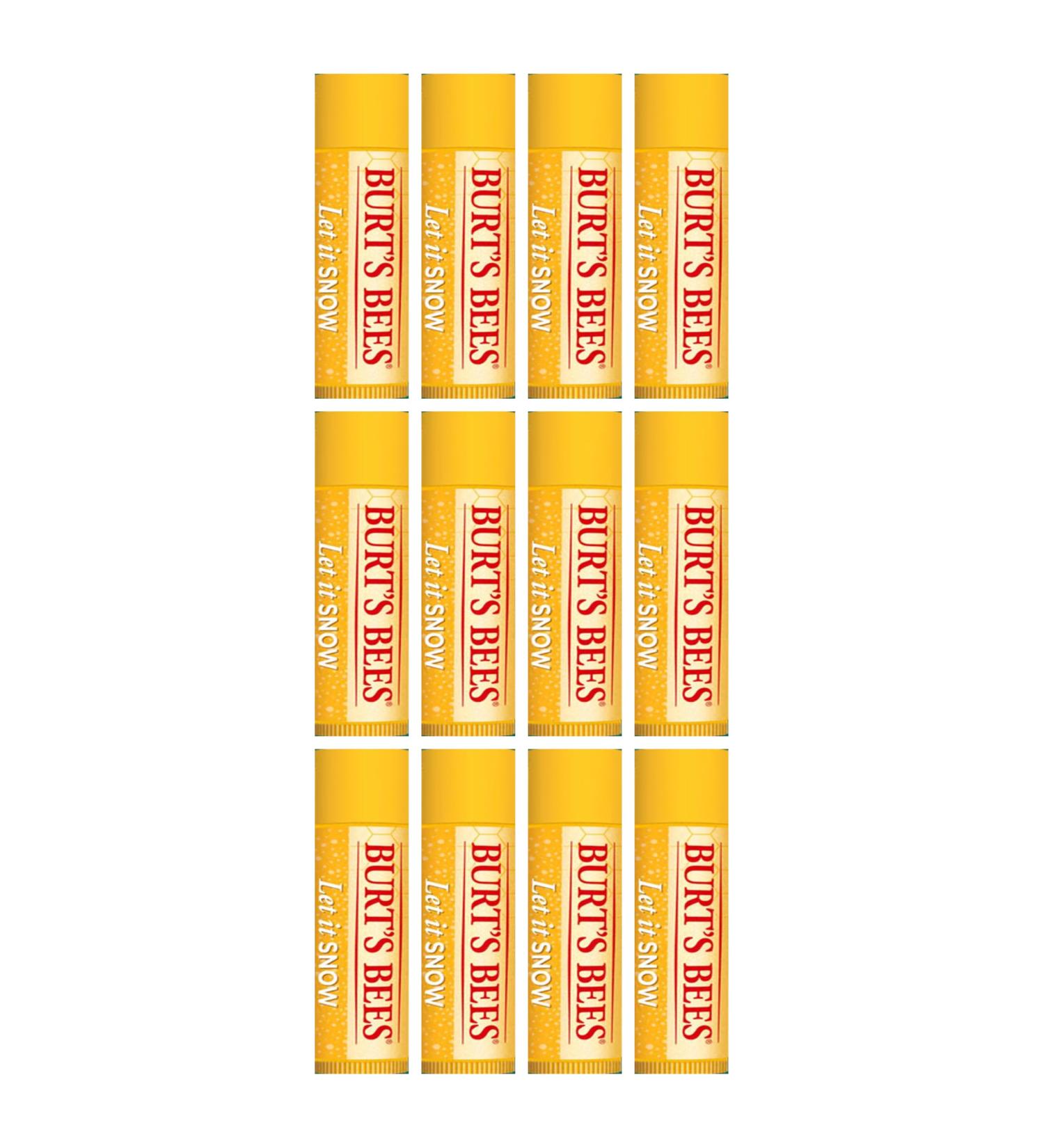 Burt's Bees Wintertime "Let Us Snow" Original Beeswax w/Vitamin E & Peppermint Lip Balm .15oz - 12 Count