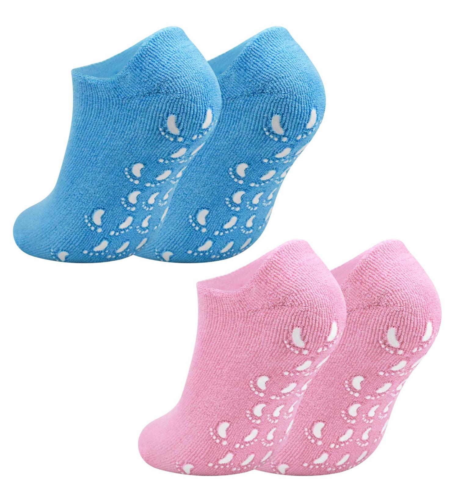 Jinlaili Moisturizing Gel Socks - Vitamin & Oil Infused Spa Socks for Repairing & Softening Dry Skin - 2 Pairs | International Shipping - Buy Online on GoSupps.com