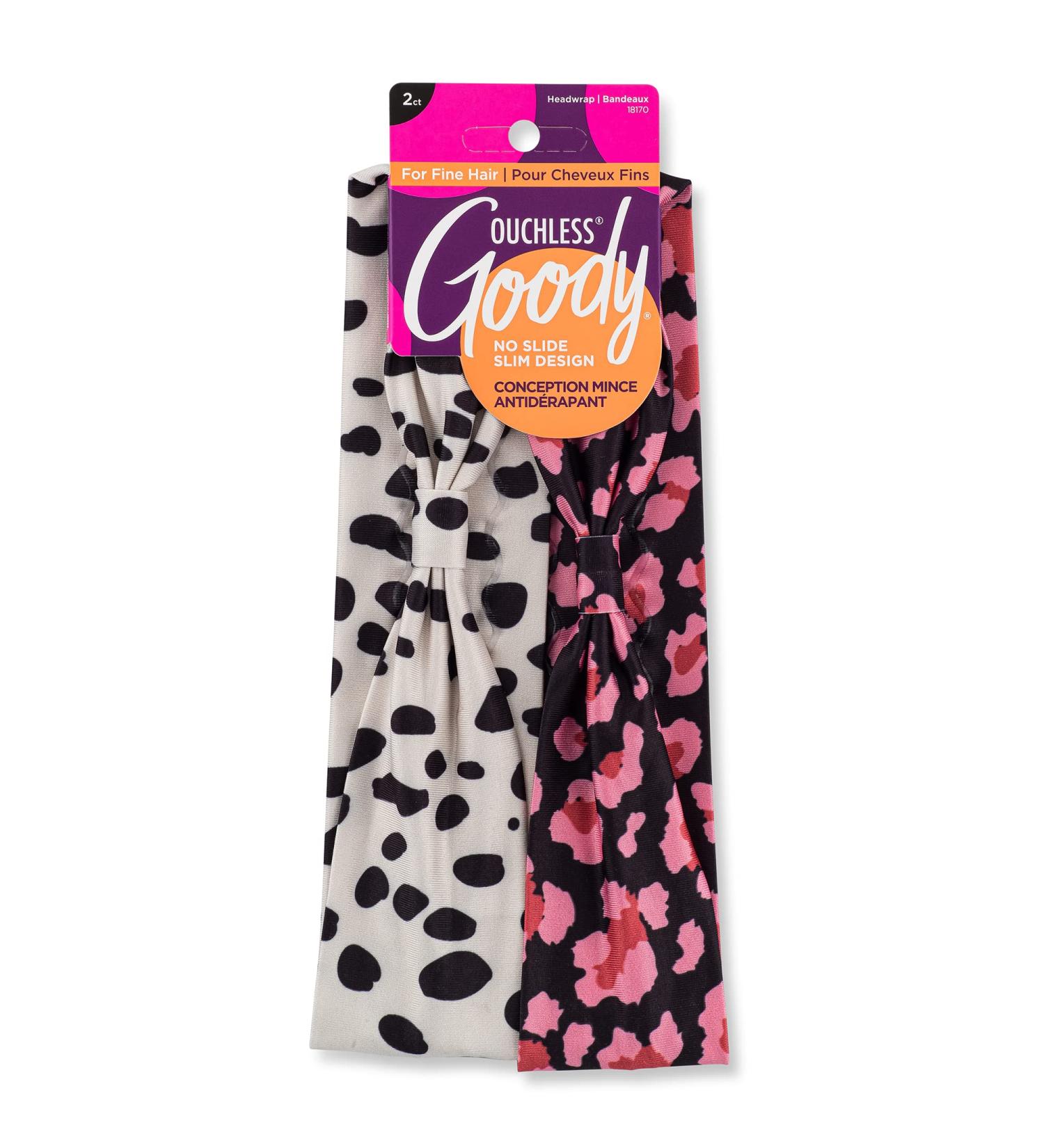 Goody Low Profile Headwraps for Fine Hair - Cheetah Print - 2 Count - Buy Online on GoSupps.com