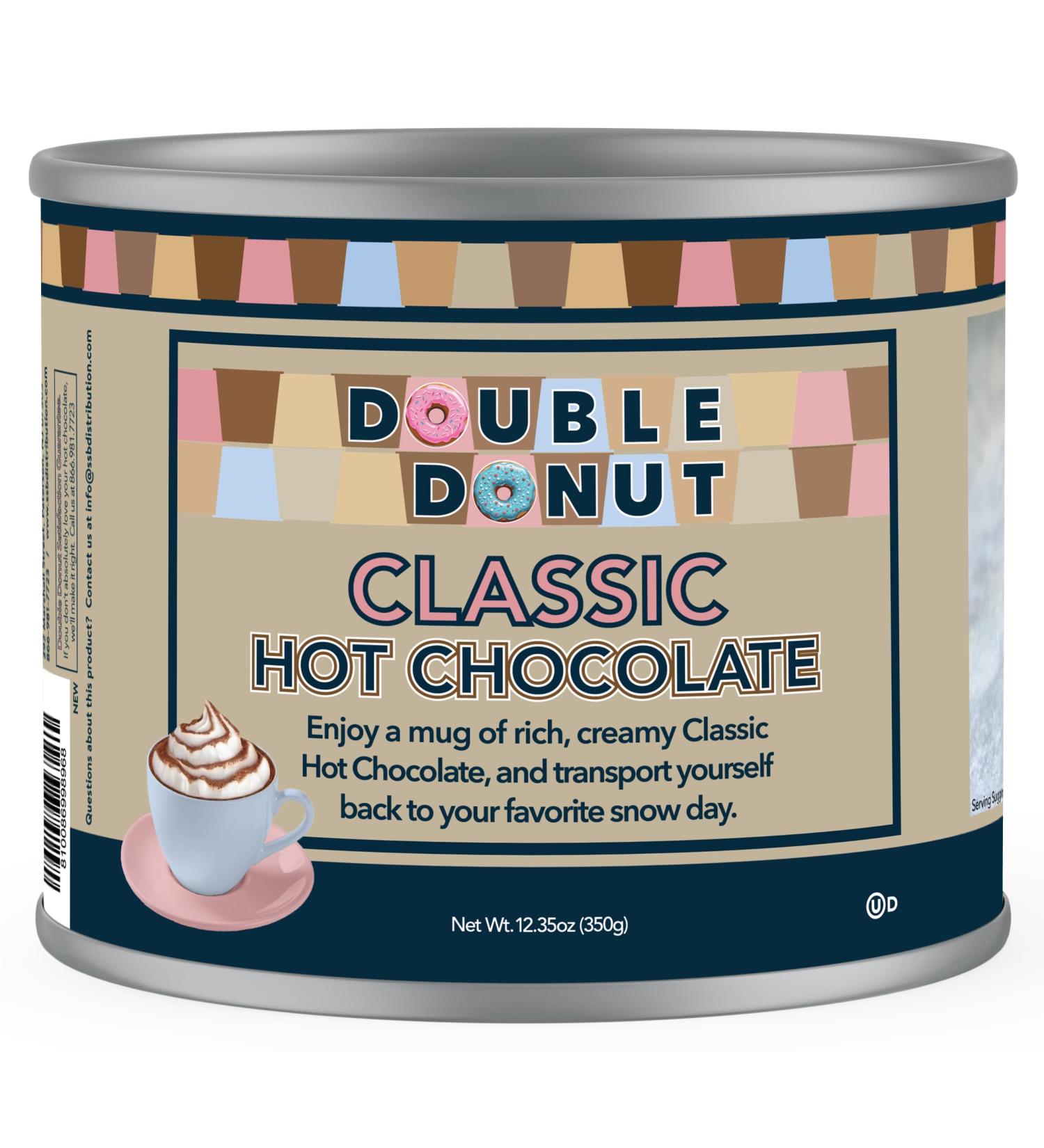 Double Donut Classic Bulk Hot Chocolate Mix Rich Hot Cocoa 340 2 g Canister Hot Chocolate Powder Chocolat chaud classique 12 g (Lot de 1) - Buy Online on GoSupps.com