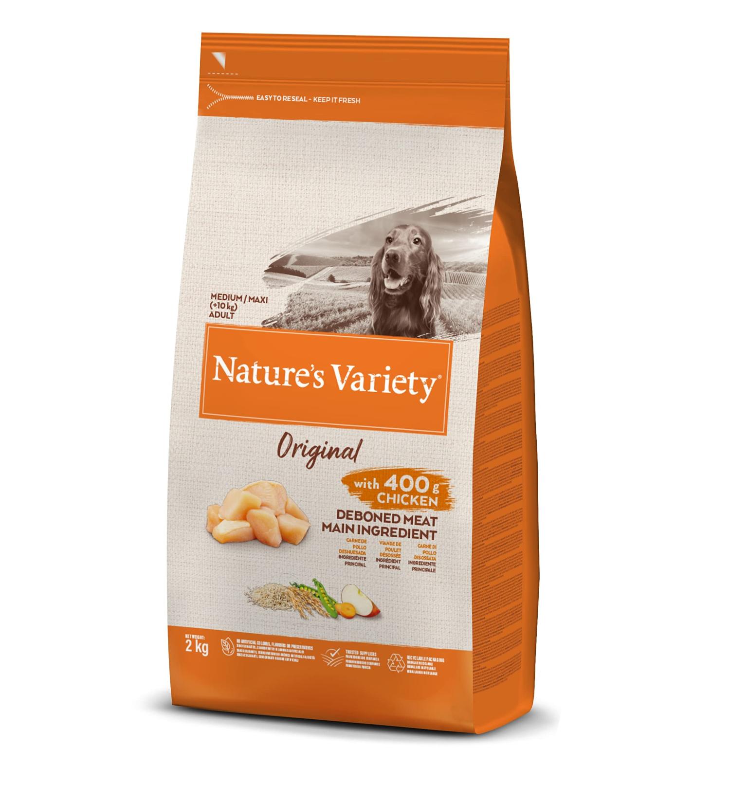 Nature's Variety Original - Dry Dog Food for Medium and Large Breed Adult Dogs with Deboned Chicken - 2kg - Buy Online on GoSupps.com
