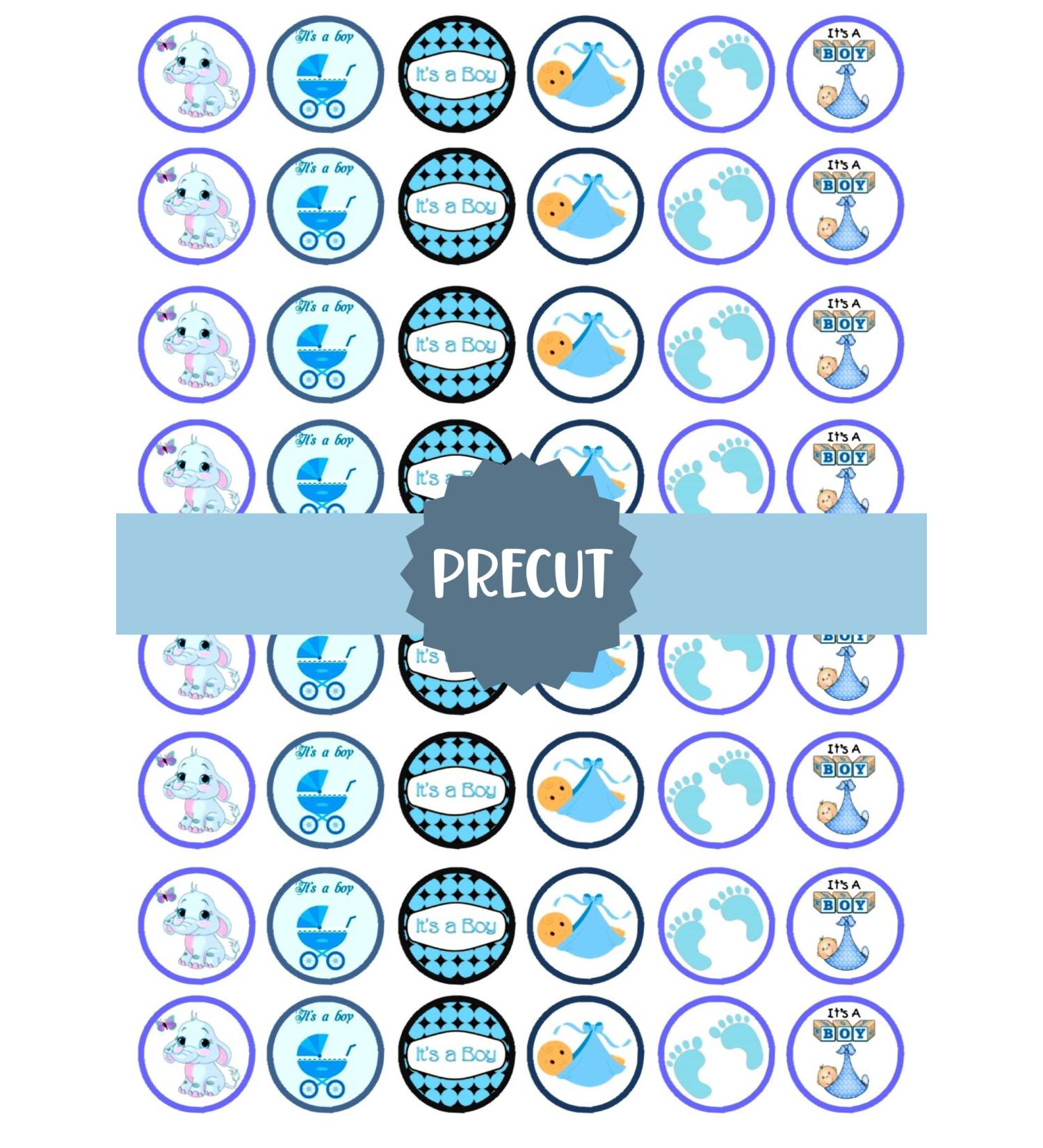 48 PRECUT Its A Boy Mix Edible Mini Cupcake Toppers Baby Shower Birth Edible Mini Cupcake Toppers - Premium Thickness SWEETENED Vanilla - Wafer Card disc Cake Decorations 48 UNCUT - Buy Online on GoSupps.com