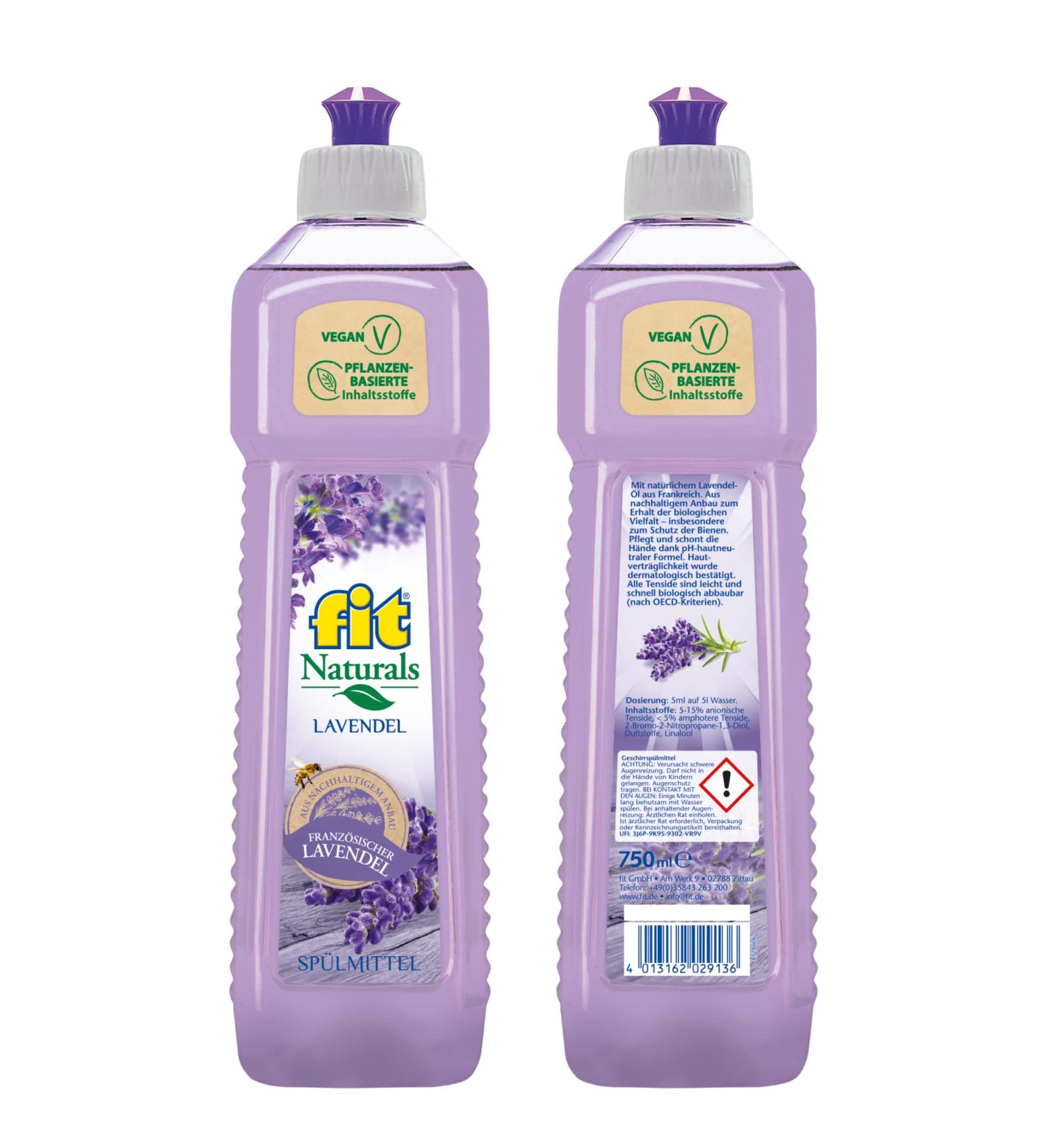 Fit Naturals Lavendel Dishwasher Fluid 750ml | Biodegradable & Vegan Detergent | Eco-Friendly Cleaning Power - Buy Online on GoSupps.com