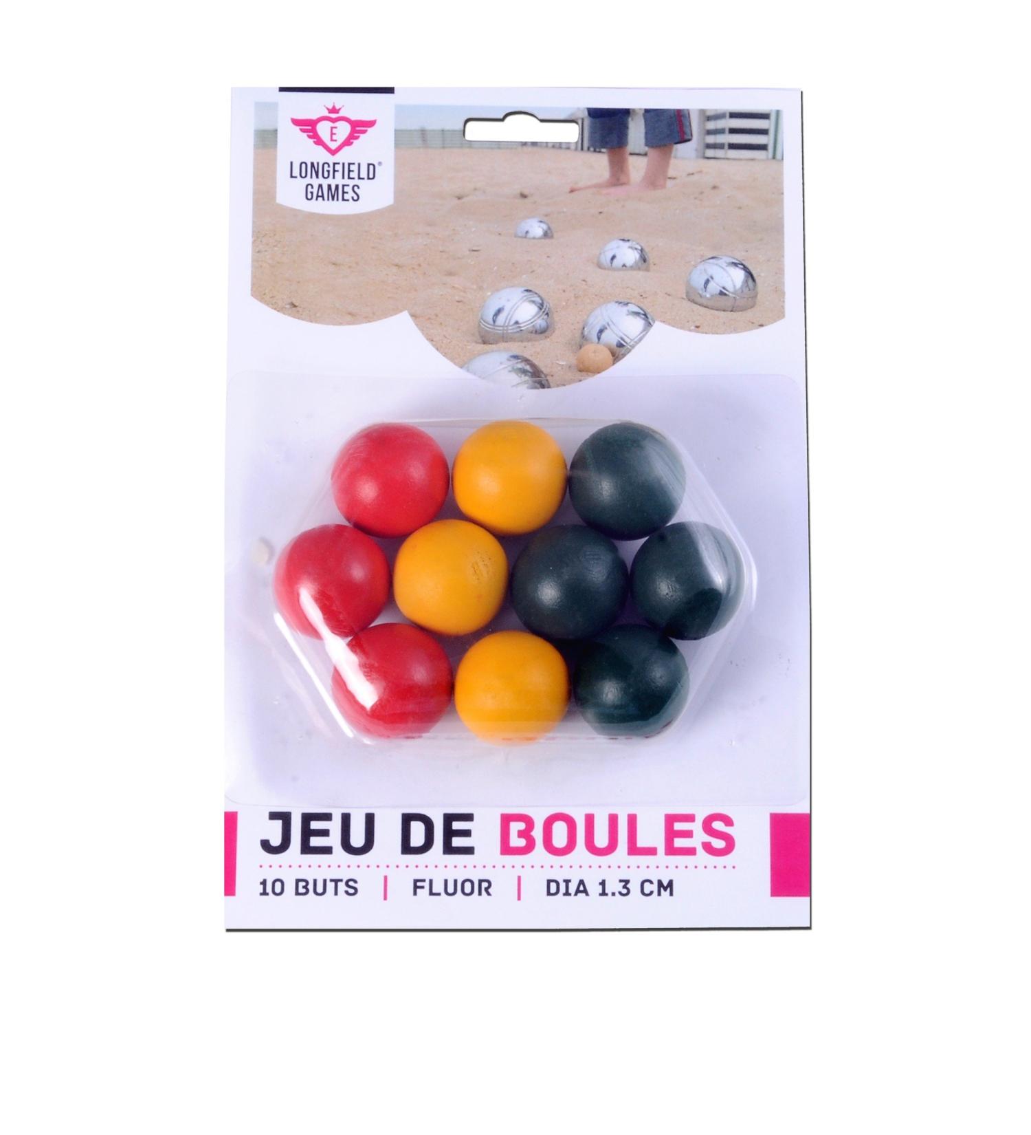 Target ball set with 10 colored target balls