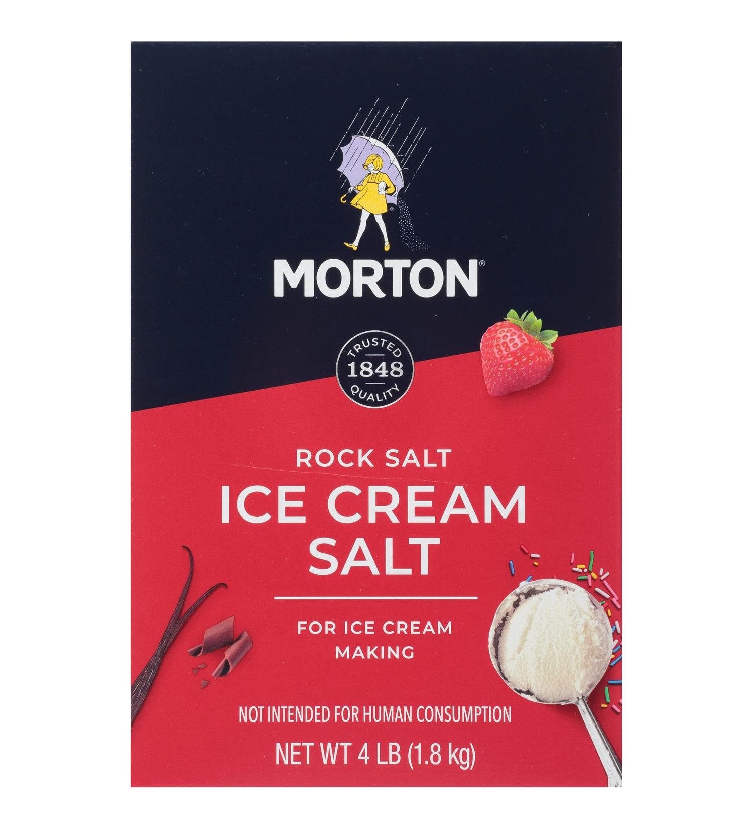 Morton Ice Cream Salt - 4 Pounds | Essential for Ice Cream Makers - Buy Online on GoSupps.com
