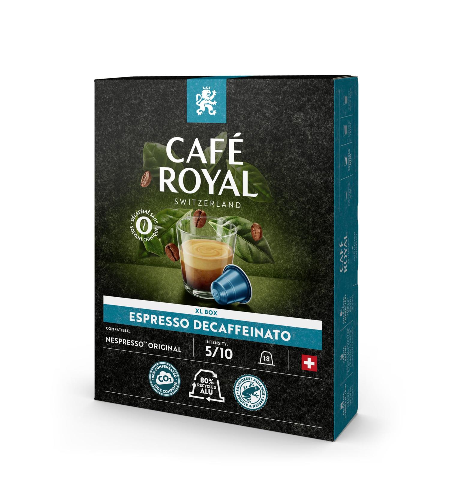 Royal Coffee - Decaffeinato 18 Capsules - Buy Online on GoSupps.com