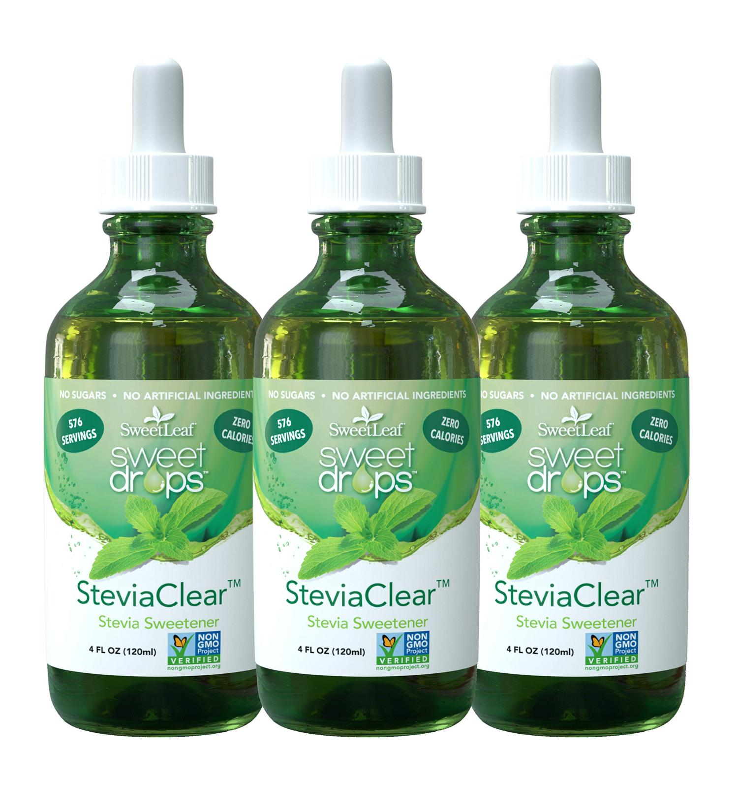 SWEETLEAF STEVIA SteviaClear Liquid Extract 4 Fl Oz (Pack of 3) - Pure and Natural Sweetener - Buy Online on GoSupps.com