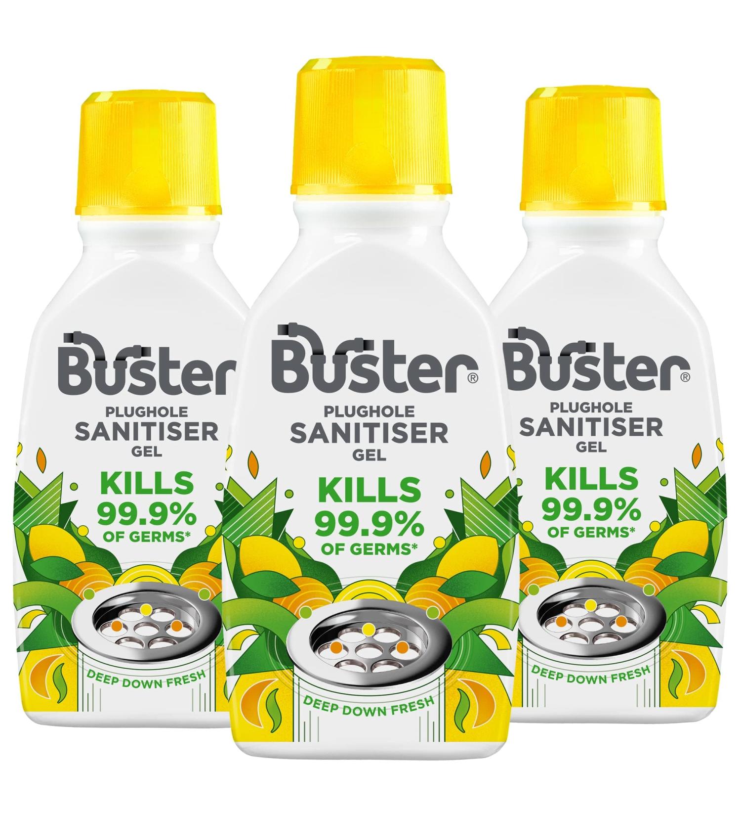 3 x 300ml Sanitiser Gel For Drains & Sinks