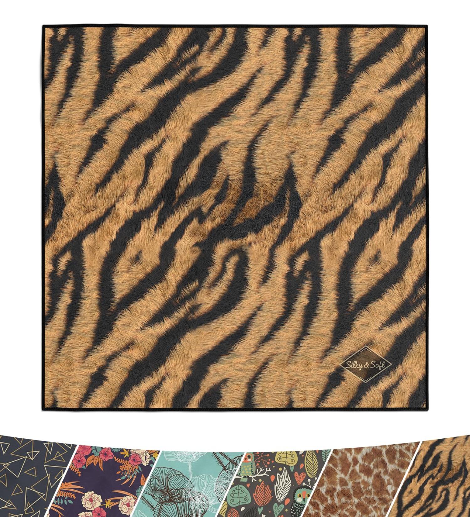 Popnwow Microfiber Cleaning Cloth | Optician Quality Glasses & Lens Cleaner | 30x30cm - Magic Africa Tiger Design for Camera Tablet & Screen - Buy Online on GoSupps.com