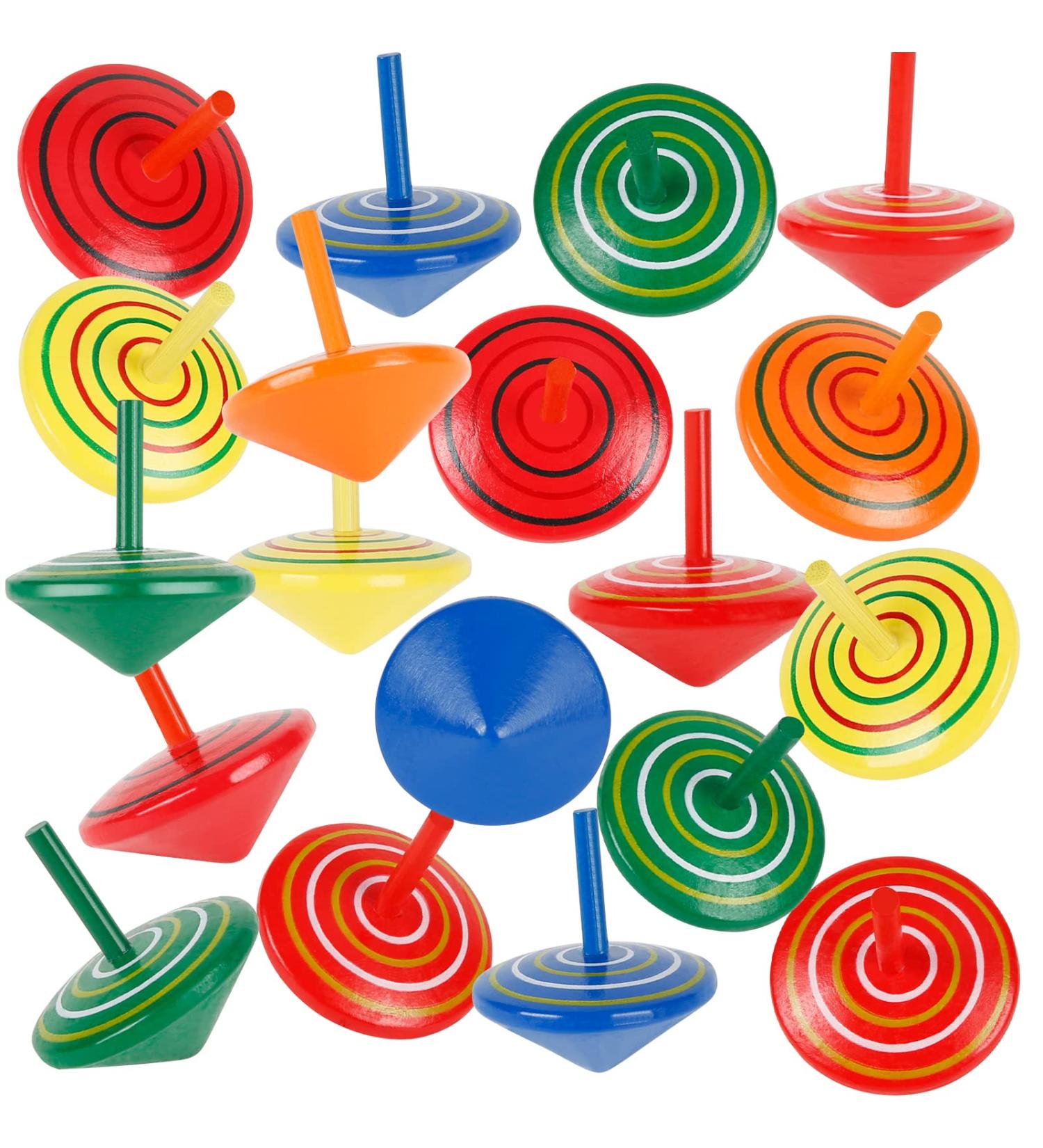Buy Sterneer 30-Piece Wooden Spinning Tops - Ideal Party Favors & Birthday Gifts for Children - Buy Online on GoSupps.com