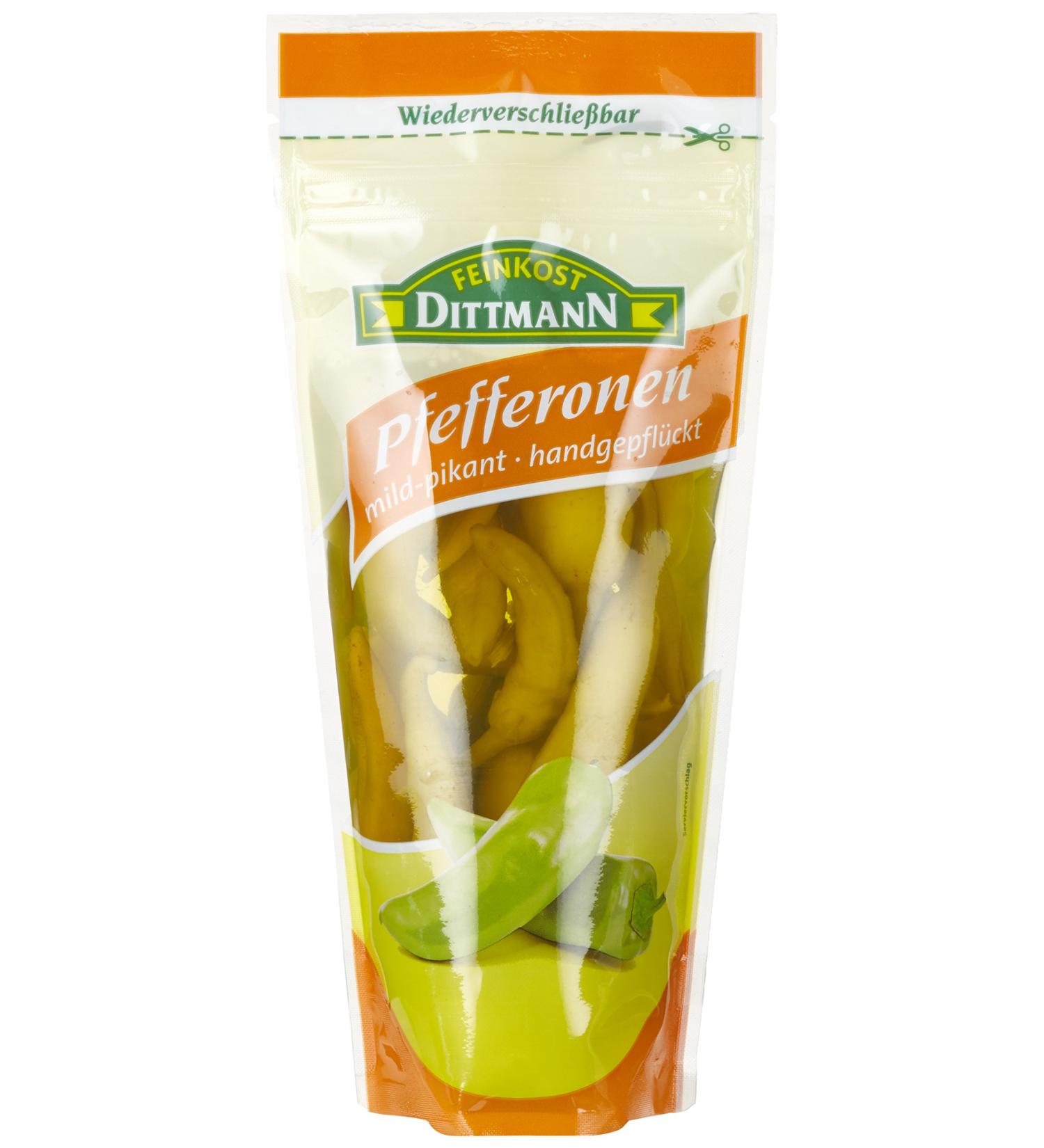 Feinkost Dittmann Greek Peppers Mild - Pack of 5 (5 x 250g) | Premium International Shipping - Buy Online on GoSupps.com