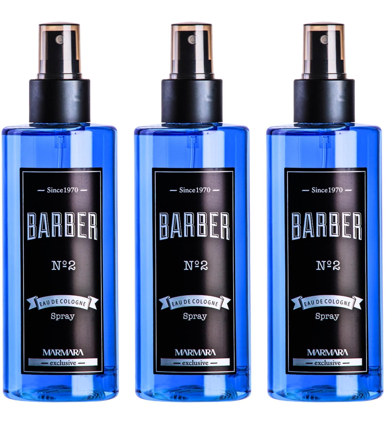 Marmara Barber Cologne - Best Choice of Barbers and Traditional Shaving Fans No:2 Series (250ml x 3 Bottles) - Buy Online on GoSupps.com