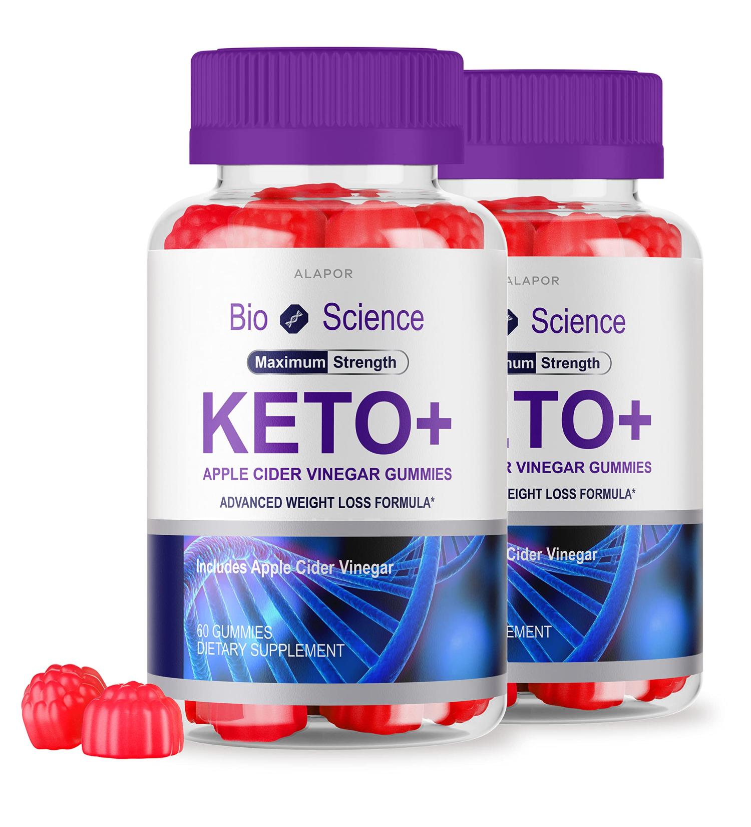 2 Pack Bio Science Keto + ACV Gummies | Bioscience Keto Plus | 60 Days Supply - Buy Online on GoSupps.com