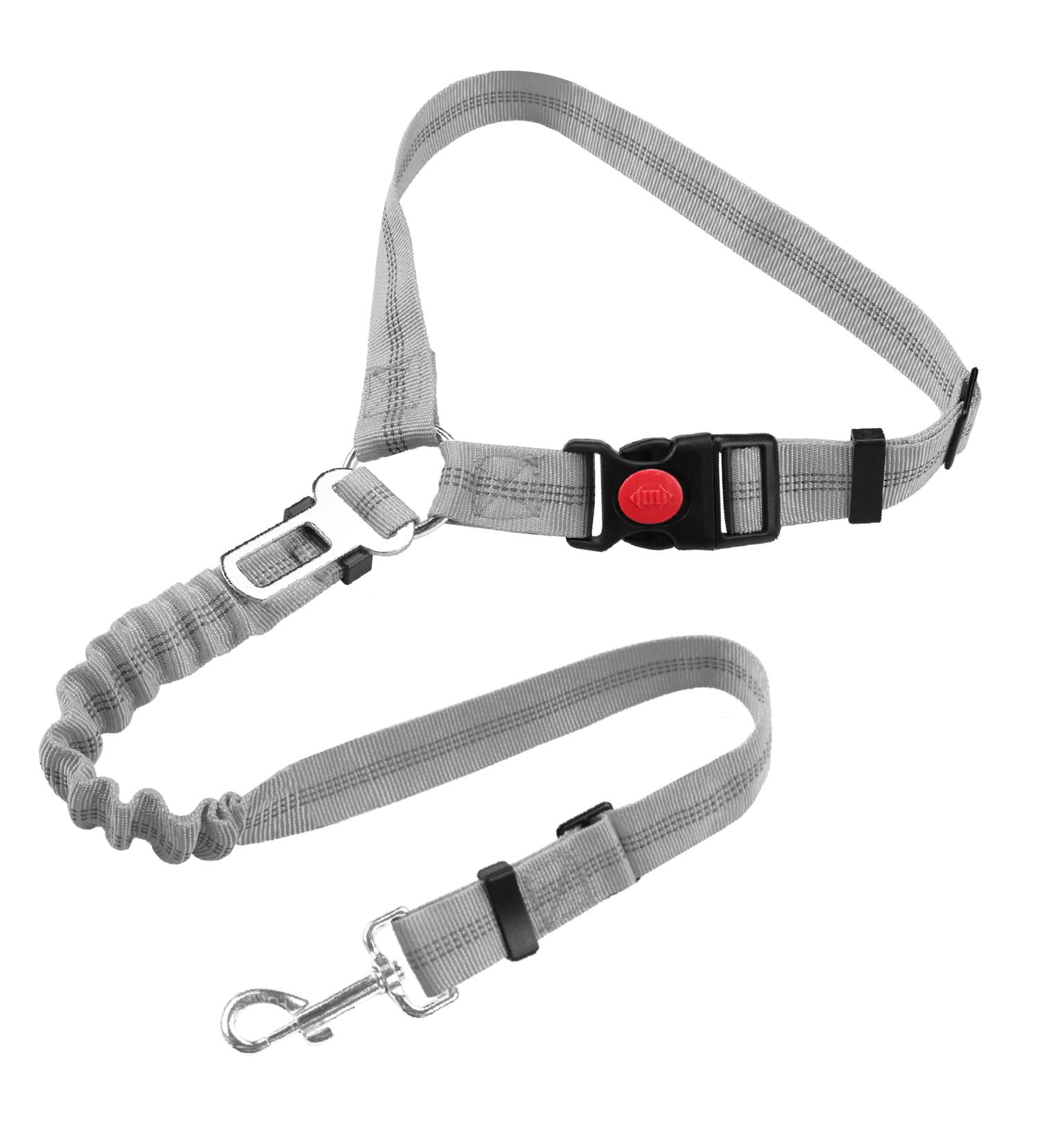 Adjustable Safety Crockery for Dogs | Heavy-Duty Car Dishes with 360 Rotary Carabiner | Nylon Pet Seating Straps - Base Type Gray - Buy Online on GoSupps.com